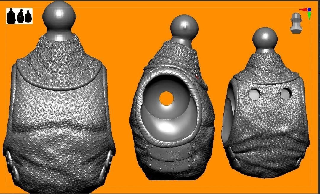 Custom 3d Printed Chainmail Torso For Mythic Legions 1/12 Scale 