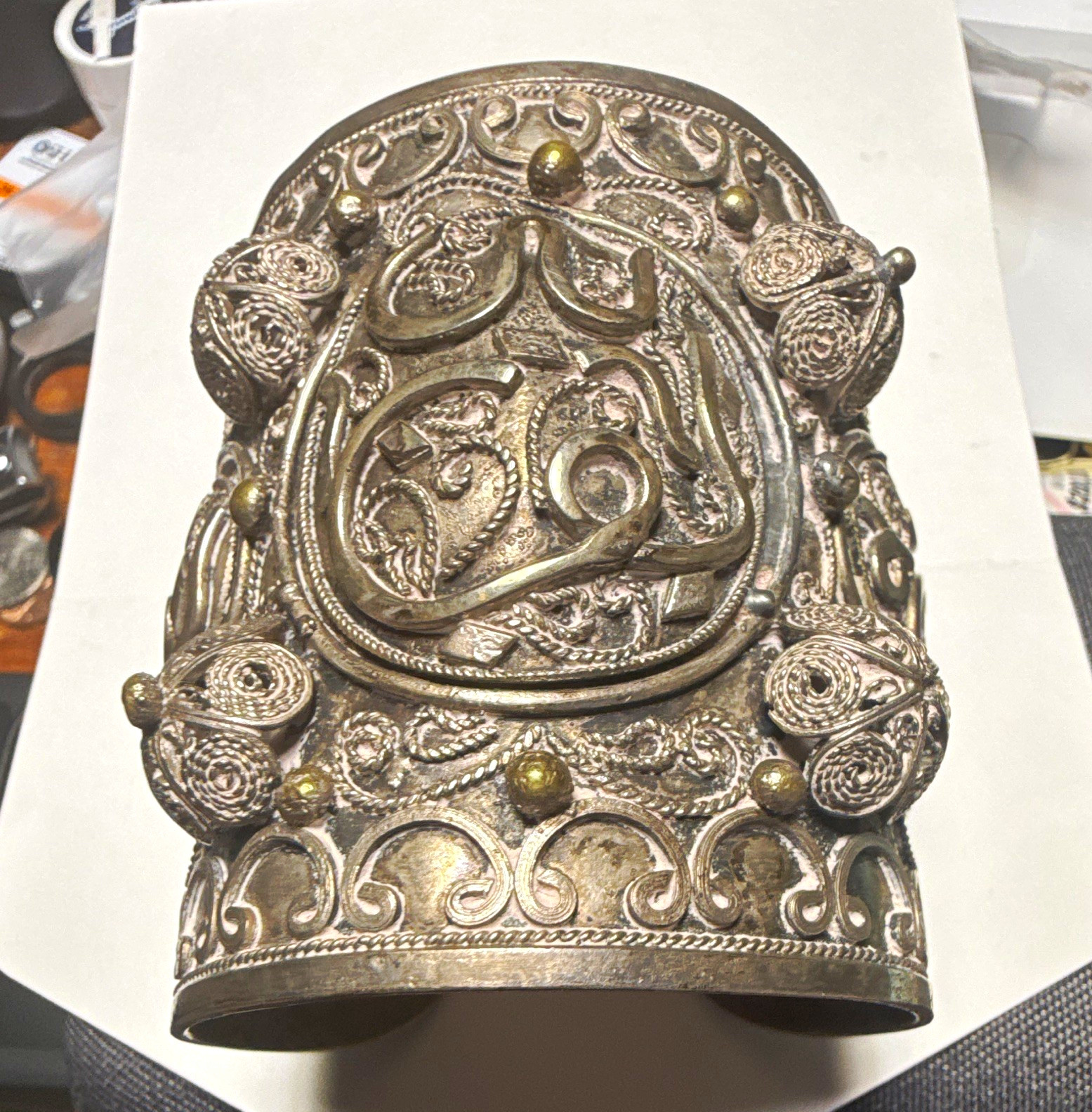 Antique 8oo Silver Islamic Berber Tribal Cuff Arm Bracelet Antique 8oo Silver Islamic Berber Tribal Cuff Arm Bracelet