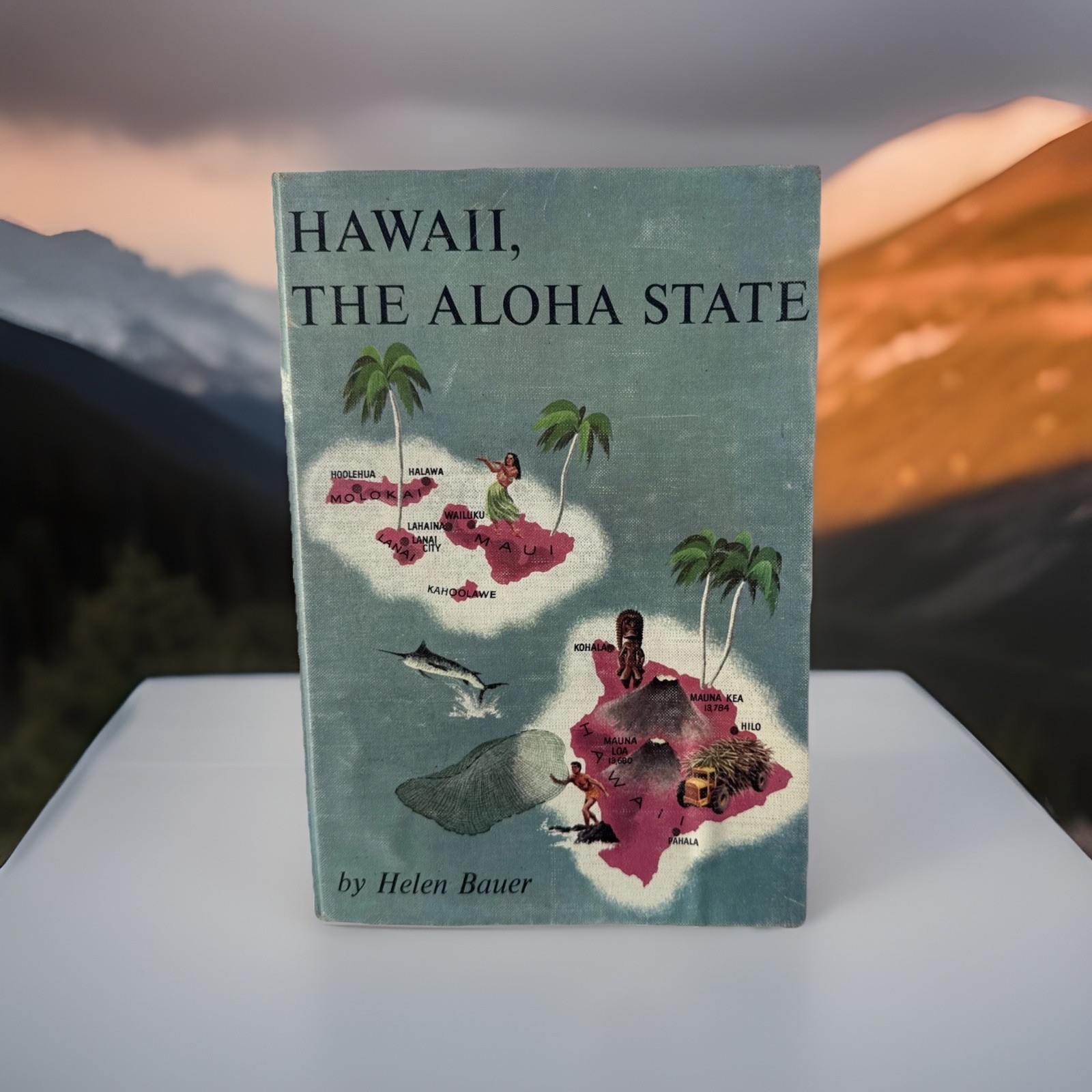 Vintage Hardcover Book Titled Hawaii, the Aloha State 1963 Education Read