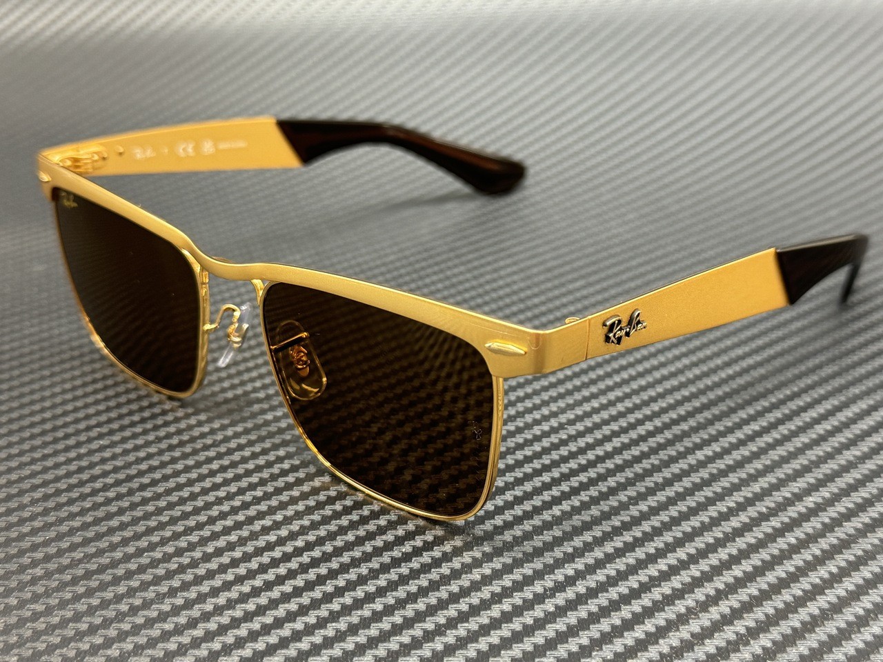 RAY BAN RB3875 927631 Legend Gold Brown Men\'s 56 mm Sunglasses