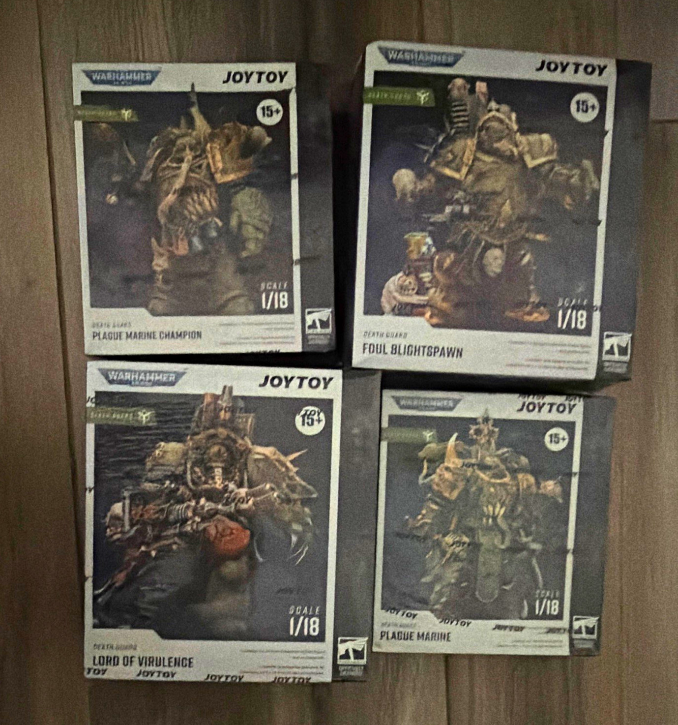 JoyToy 1/18 Warhammer 40K Death Guard Mixed Lot Plague Marine Figures JoyToy 1/18 Warhammer 40K Death Guard Mixed Lot Plague Marine Figures