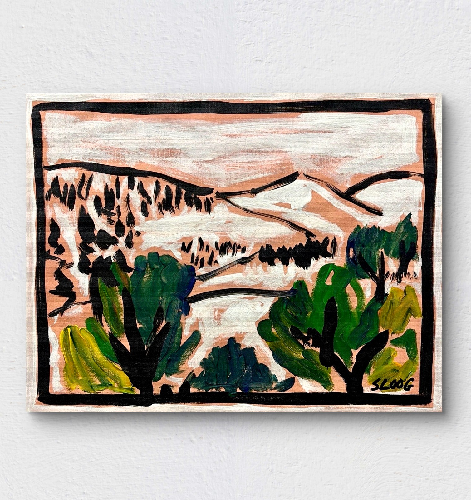 SLOOG Original Art NorCal Landscape Minimal Expressionism 11x14 California Hills