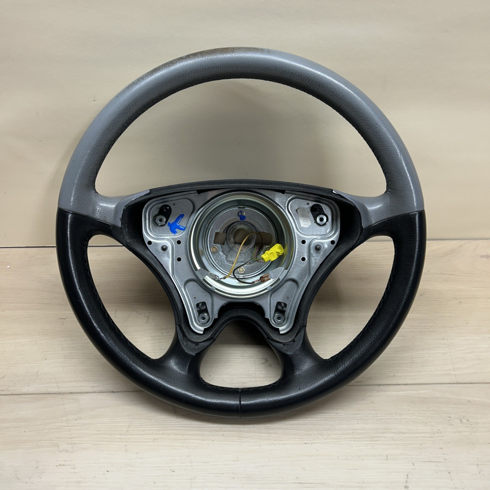 Mercedes Sportline Steering Wheel Leather 380mm Gray Black fits W202 C230 C280