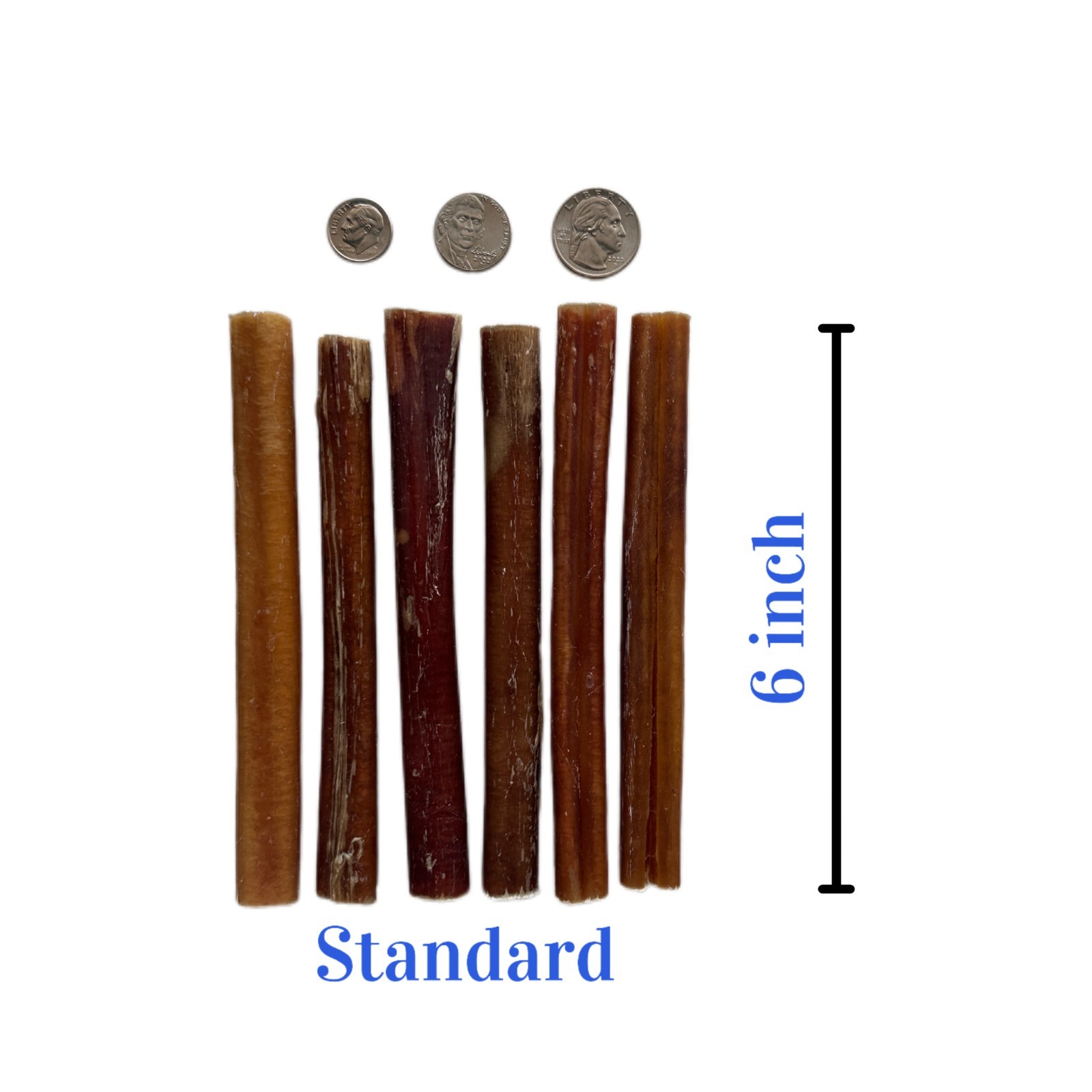 6” Jumbo/Thick/Standard Bully Sticks for Dogs – Long-Lasting Natural Chews