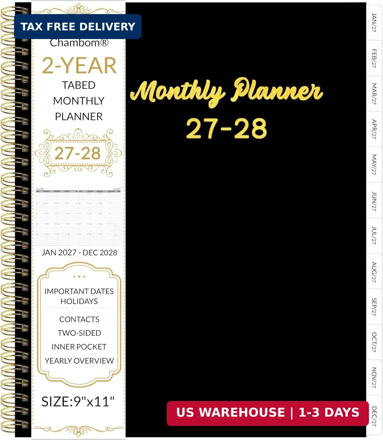 2027-2028 Monthly Planner, 2 Year Monthly Planner/Calendar 2027-2028, Jan 2027 - 2027-2028 Monthly Planner, 2 Year Monthly Planner/Calendar 2027-2028, Jan 2027 -