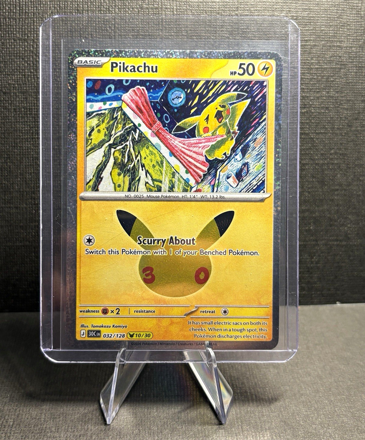 Pokemon TCG Pikachu Celebrations 032/128 Holo Tomokazu Komiya