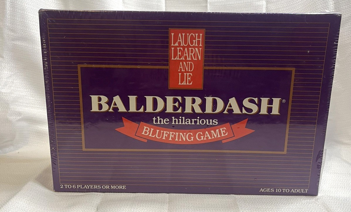 NOS Vintage 1984 Balderdash Board Game Hilarious Bluffing Game Brand New