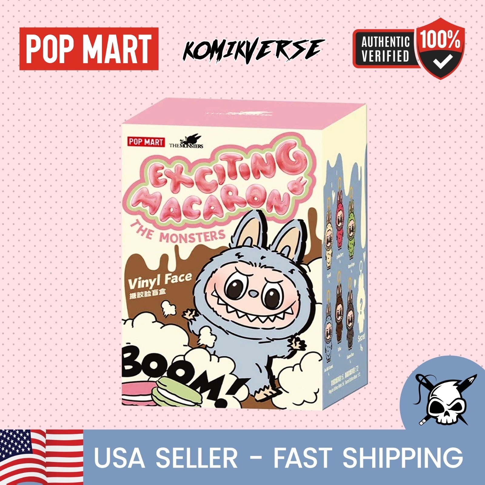 *USA* AUTHENTIC POP MART LABUBU MONSTERS EXCITING MACARON (VINYL FACE BLIND BOX) *USA* AUTHENTIC POP MART LABUBU MONSTERS EXCITING MACARON (VINYL FACE BLIND BOX)