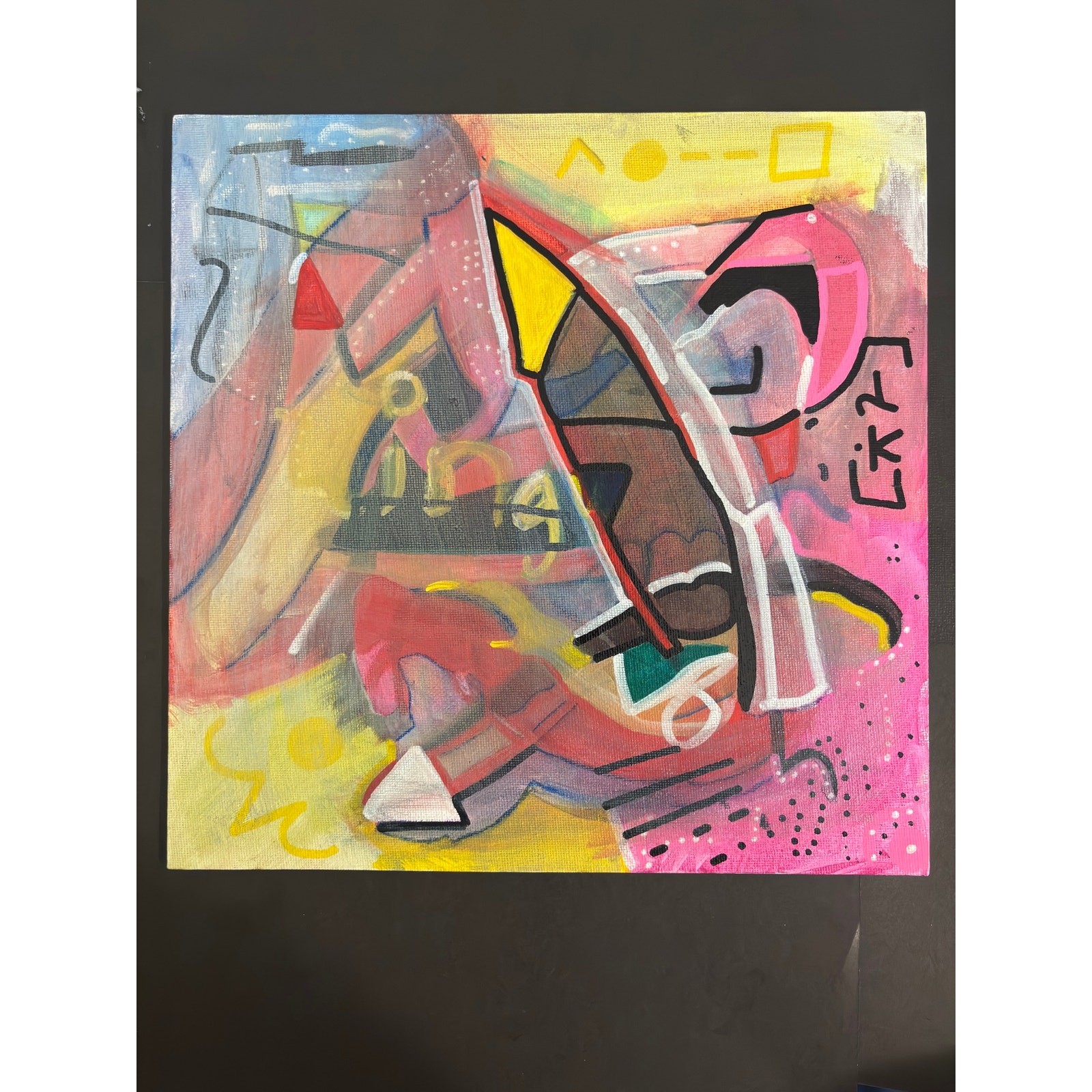 Original Surrealism Abstract Painting Noah Marchiando Fine Art Decor 10x10