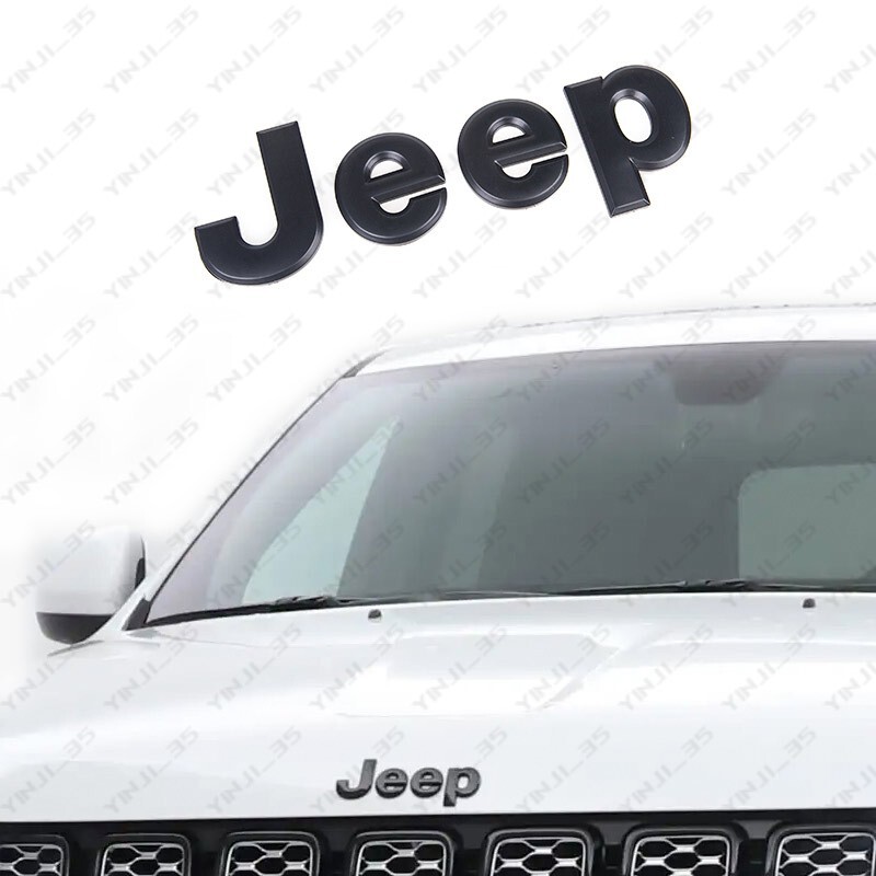 GENUINE JEEP GRAND CHEROKEE BLACK Matte EMBLEM BADGE HOOD MOPAR 2011-2021 NEW OE