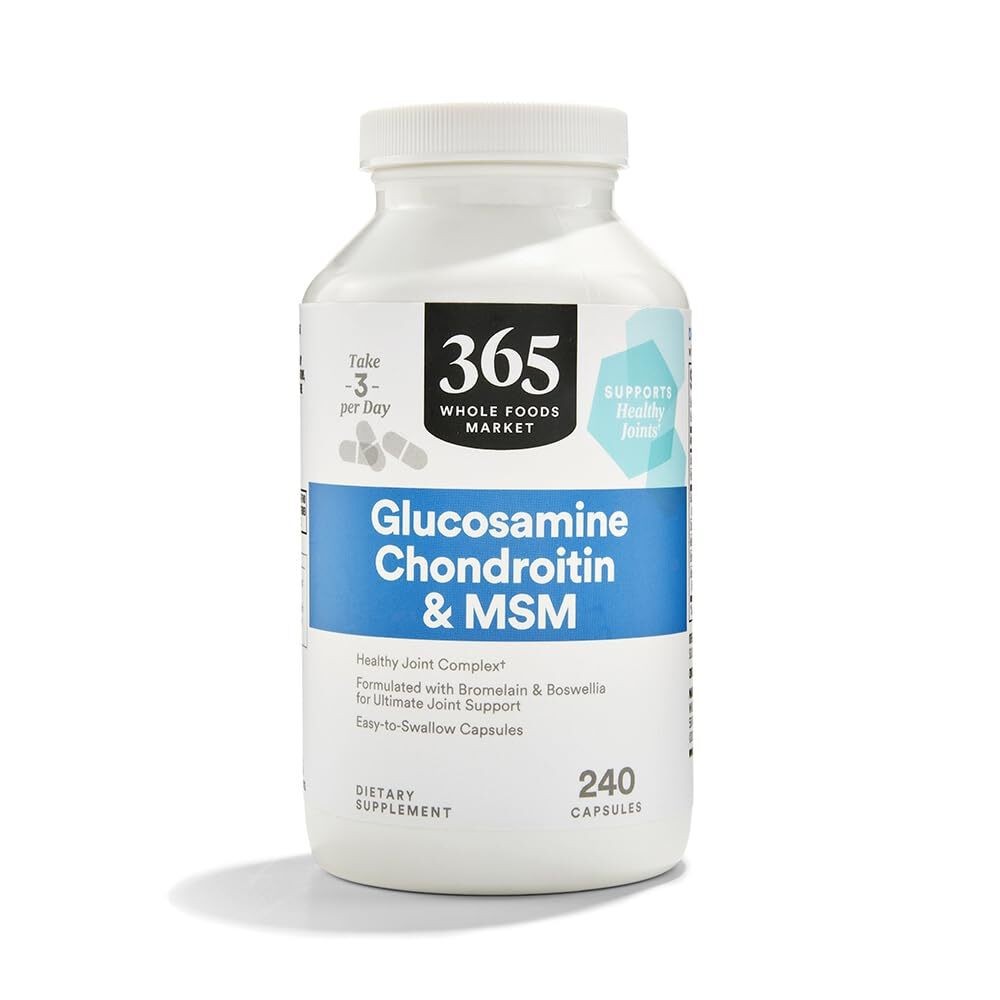 365 by Whole Foods Market, Glucosamine Chondroitin and MSM 240 Capsules BB 08/27