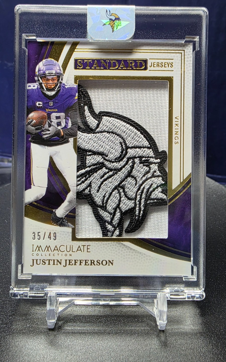 2025 Immaculate Collection /49 Justin Jefferson WhiteOut Vikings Patch Logo***💎