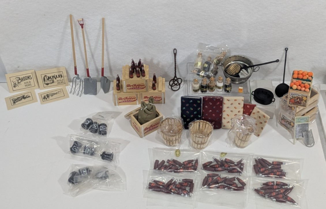 NOS Vintage Franklin Mint American Country Store 1984 lot of Miniatures with COA