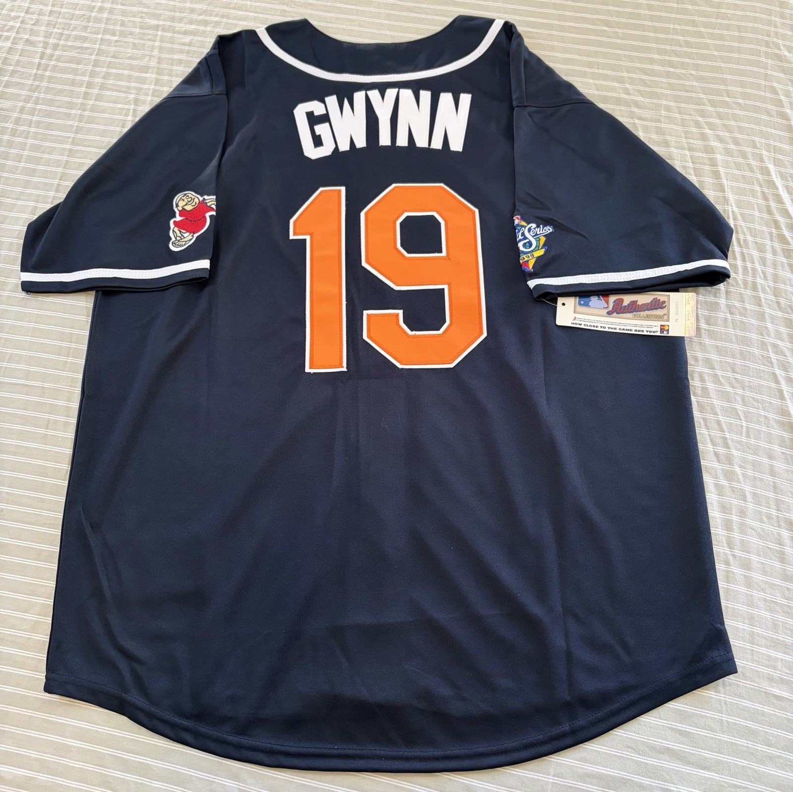 Tony Gwynn San Diego Padres 1998 World Series Alt Navy Blue Jersey Men's (S-3XL)