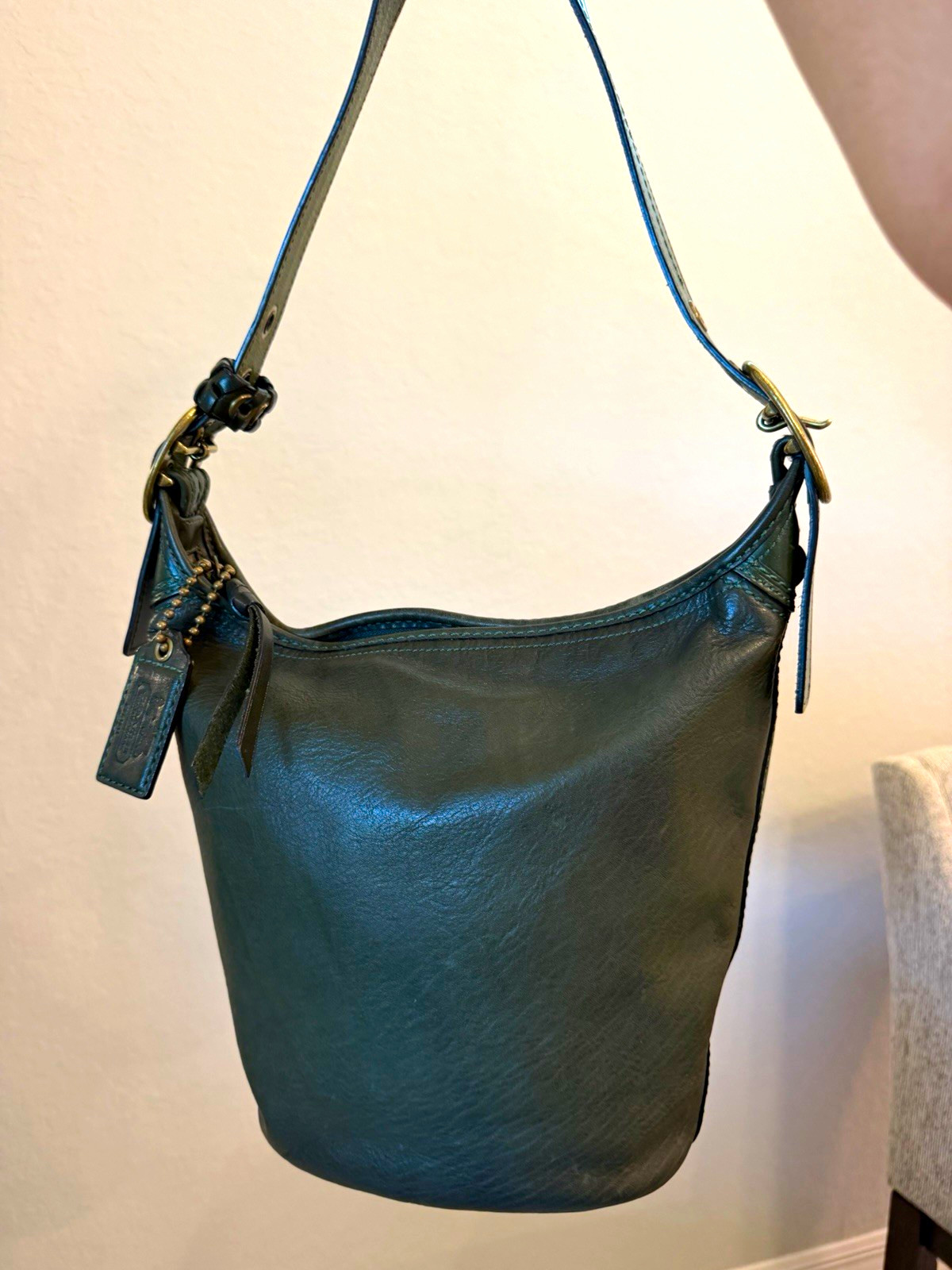 Coach forest green bleeker duffle bag made in 2007