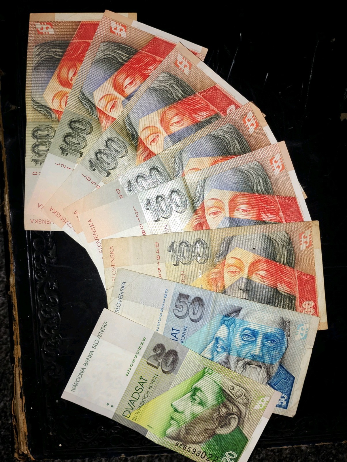 Slovakian Currency 6x100, 50 & 20 Notes 1993-7