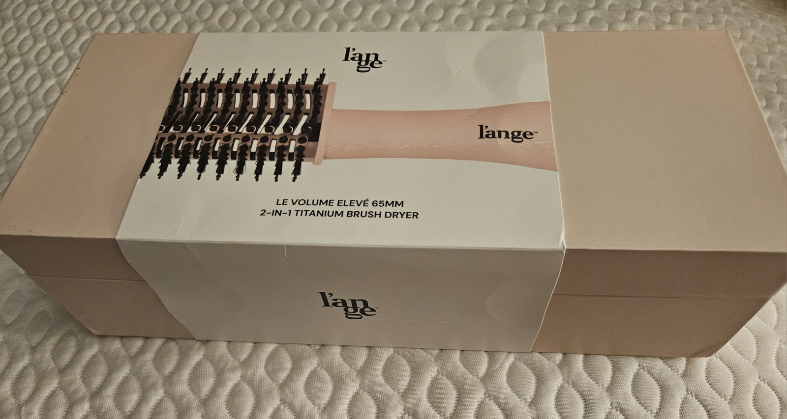 L\'ange Hair Le Volume 2-in-1 Titanium Blow Dryer Brush Blush Hot Air Brush