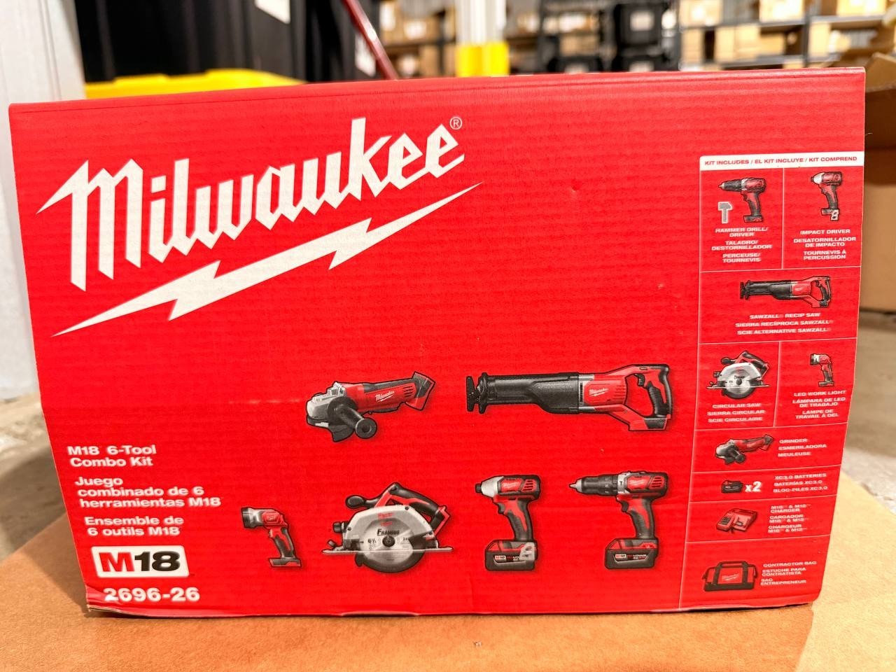 NEW - SEALED - Milwaukee 2696-26 M18 18V Cordless 6-Tool Combo Kit