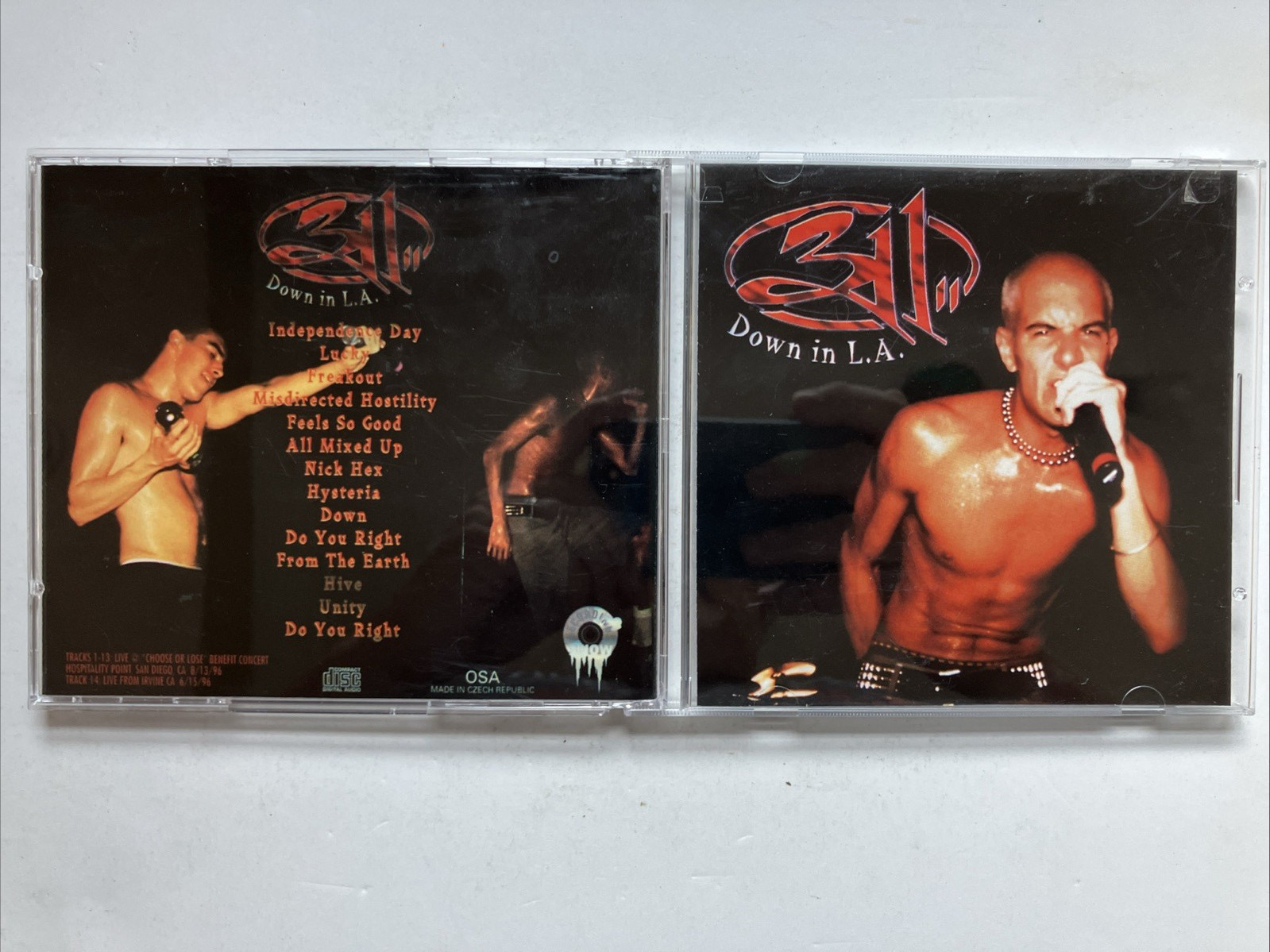 311 CD - Down In L.A.  - Live - Import - Czech Republic - Like New Condition