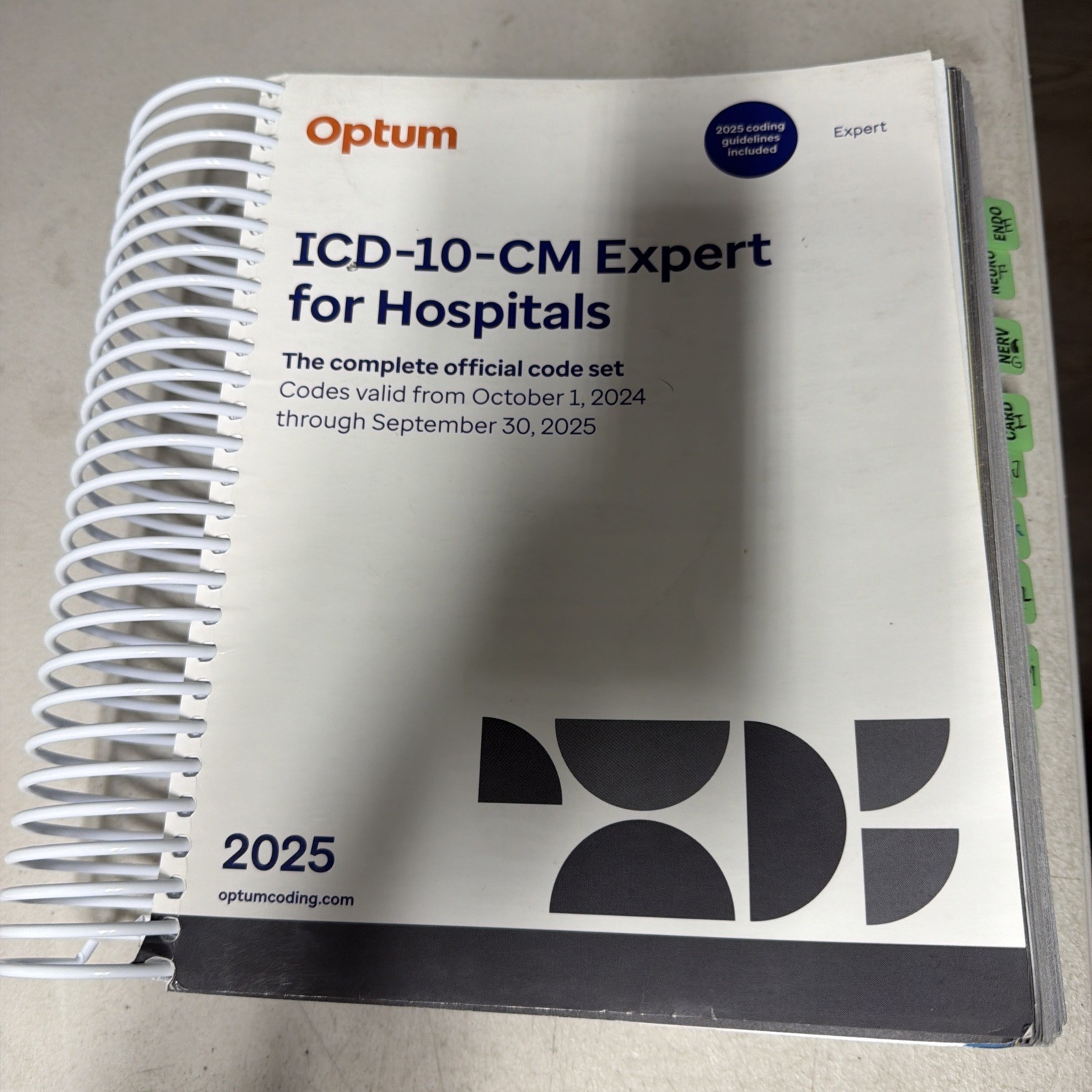 Optum ICD-10-CM Expert for Hospitals 2025 Spiral Medical Coding Textbook