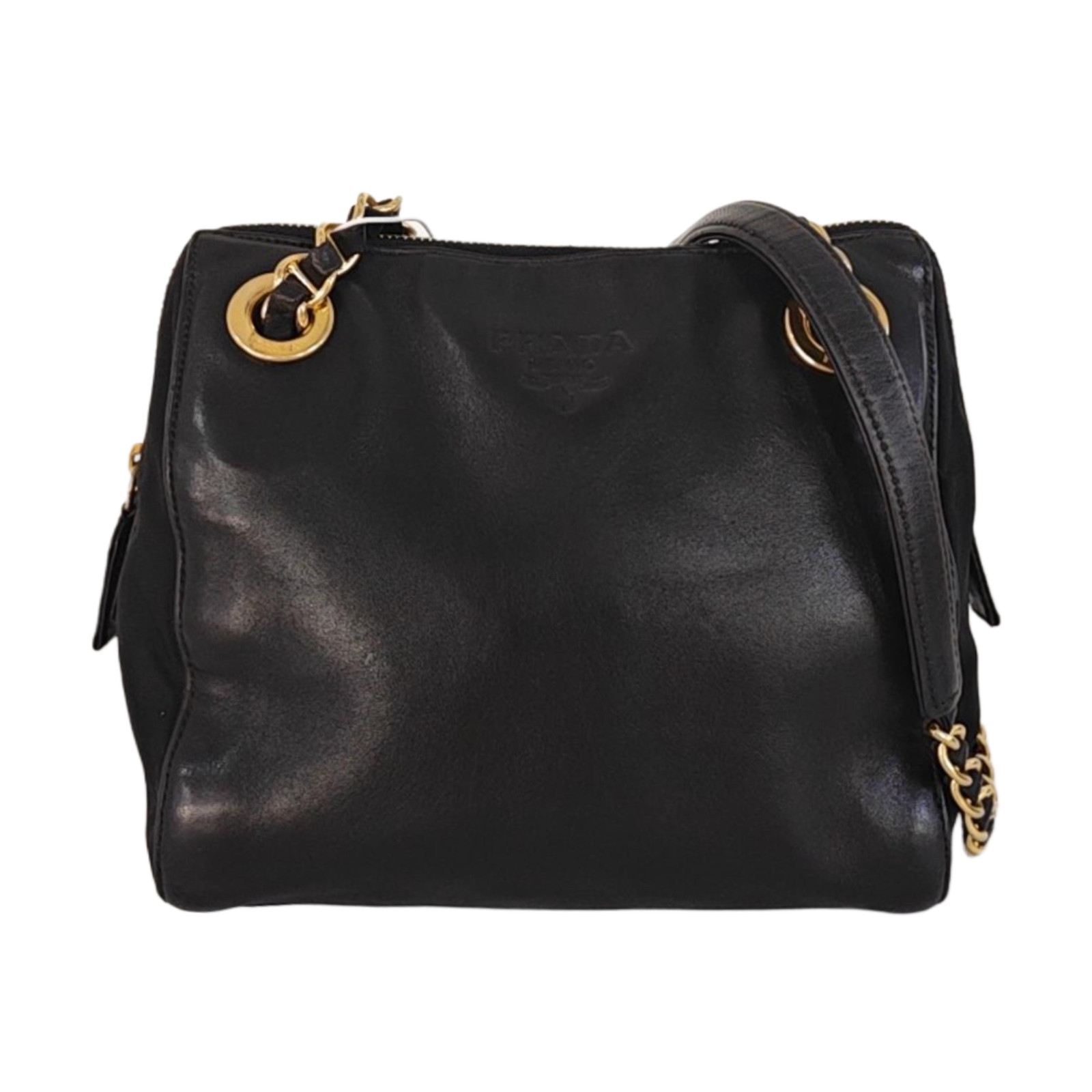 【Authentic】 PRADA Black Leather Crossbody bags (DDP)