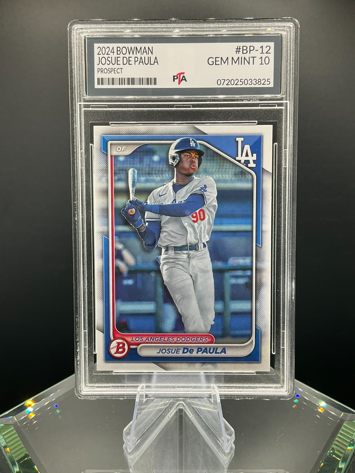2024 Bowman BP-12 Josue De Paula Dodgers Prospect Rookie~GEM MINT PTA 10🔥