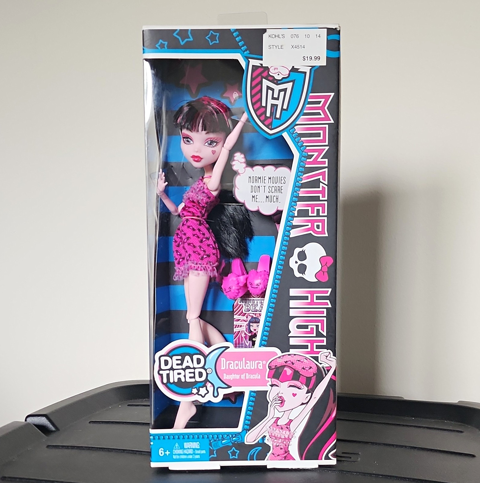 New Mattel Monster High Dead Tired Draculaura 11in Articulated Doll 2012 X4514