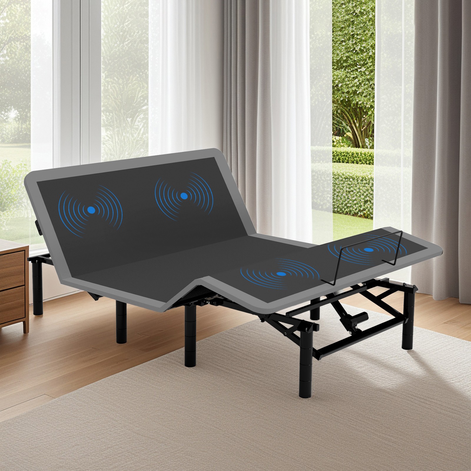 Yoneston Queen Size Adjustable Bed Base Frame Head & Foot Incline, Massage Yoneston Queen Size Adjustable Bed Base Frame Head & Foot Incline, Massage