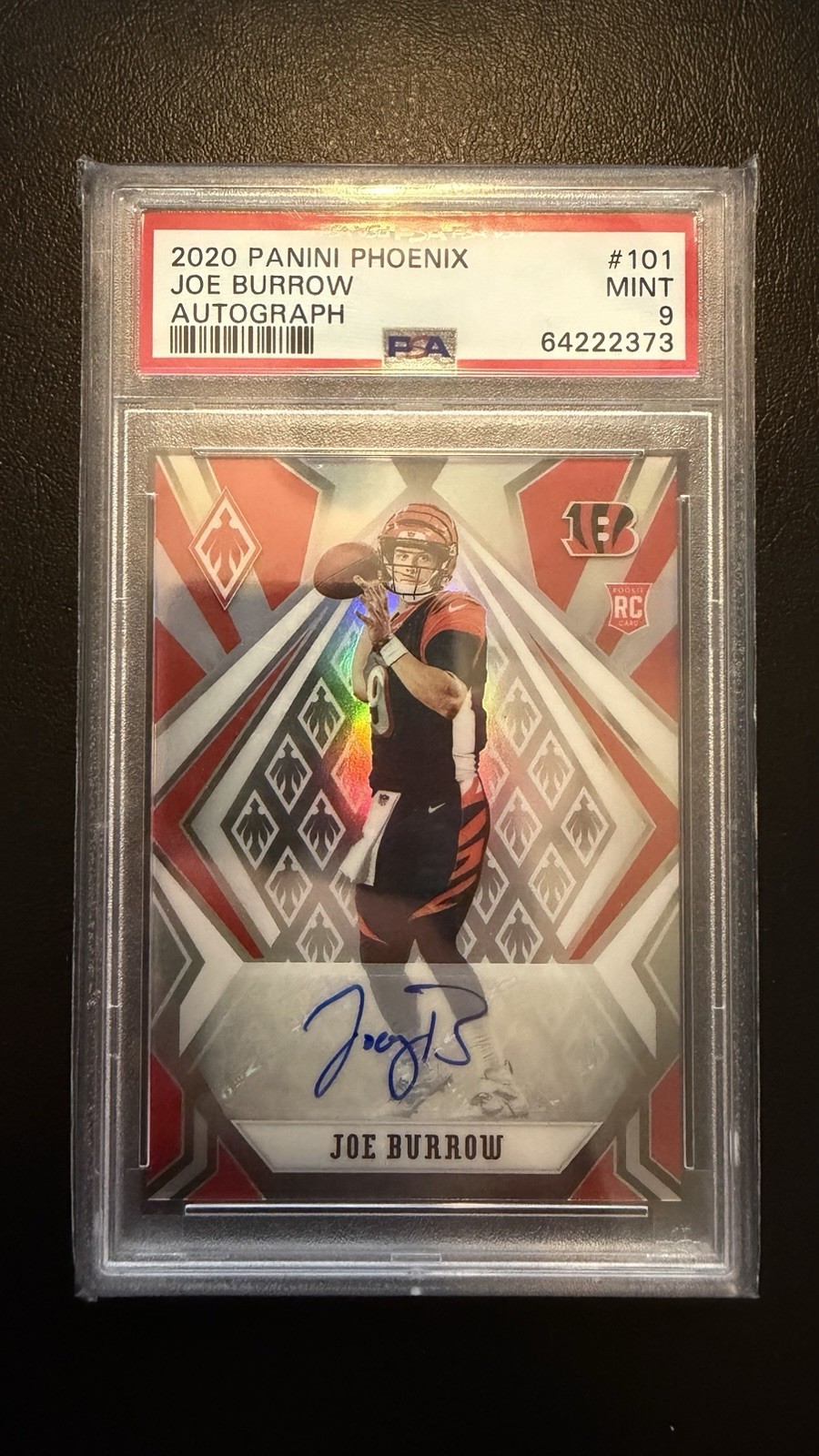 Joe Burrow Rookie Auto SSP 2020 Panini Phoenix #101 RC MINT PSA 9 Low Pop Joe Burrow Rookie Auto SSP 2020 Panini Phoenix #101 RC MINT PSA 9 Low Pop