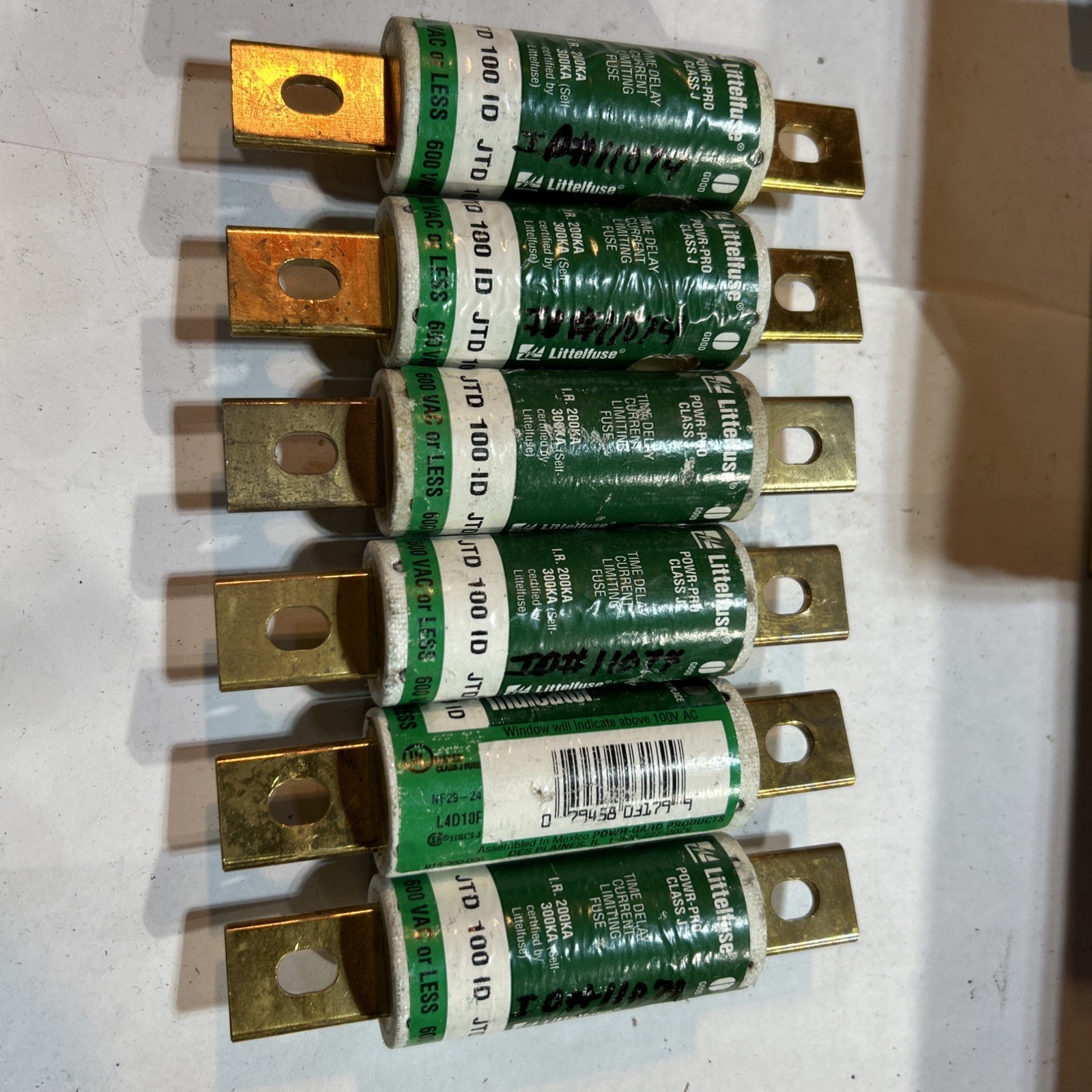 Littelfuse JTD 100 ID Indicator Fuse QTY-6 new without box 