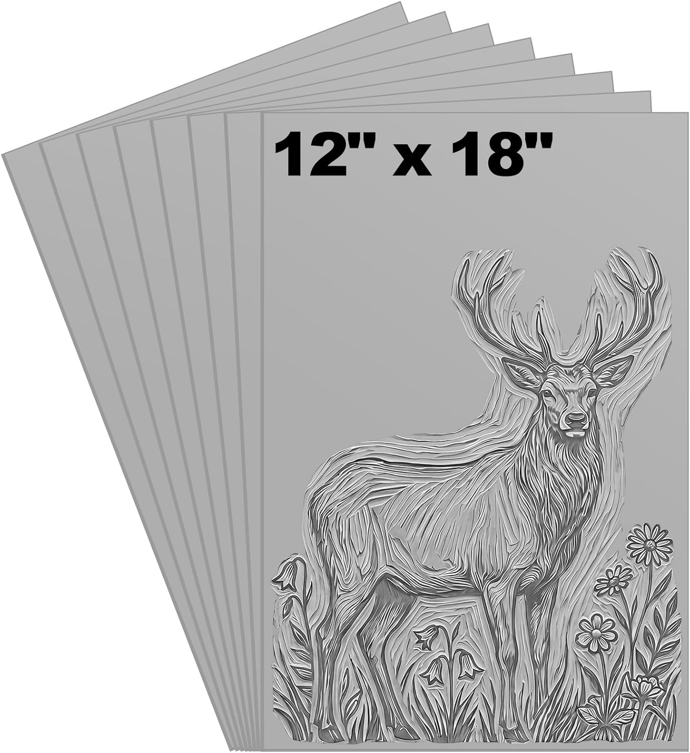 8 Pcs 12 X 18 Inch Linoleum Blocks for Printmaking, Gray 8 Pcs 12 X 18 Inch Linoleum Blocks for Printmaking, Gray