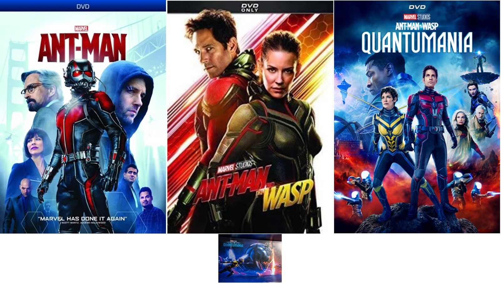 Marvel\'s ANT-MAN One 1 Two 2 Three 3 Complete 3 DVD Movie Set New Marvel\'s ANT-MAN One 1 Two 2 Three 3 Complete 3 DVD Movie Set New