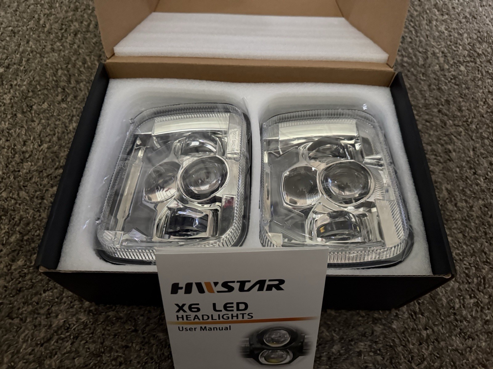 Pair 7x6 5x7'' Led headlights Hi/Lo Halo FIT GMC TopKick C6500 C5500 C4500 Truck