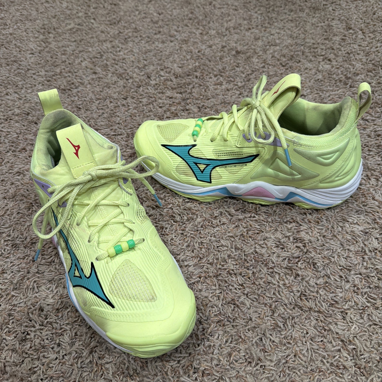 Mizuno Wave Momentum 3 Volleyball Shoe 430334 Optic Yellow Men Sz 9 Wom Sz 10.5