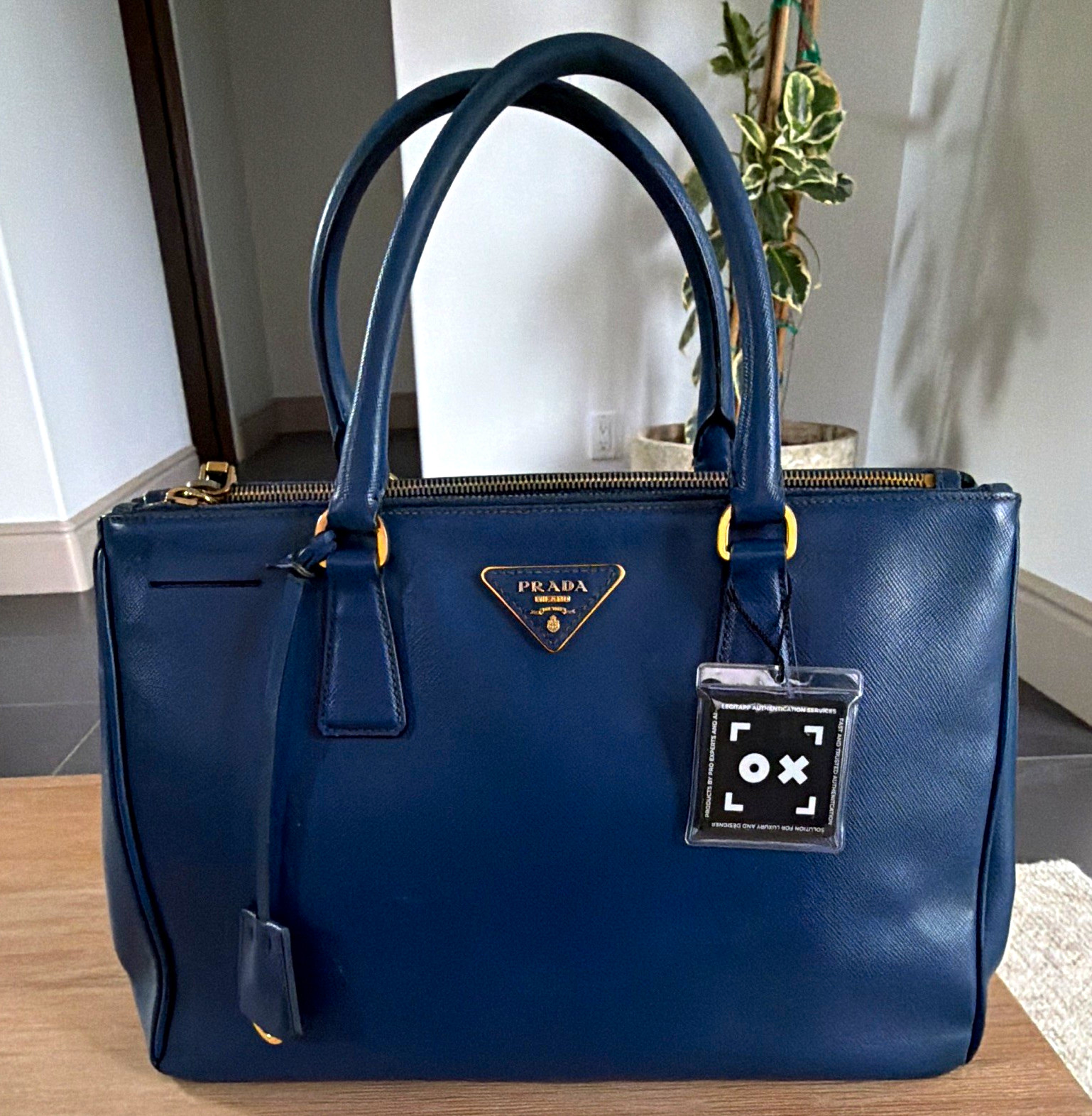 Prada Saffiano Leather Handbag Blue Prada Saffiano Leather Handbag Blue