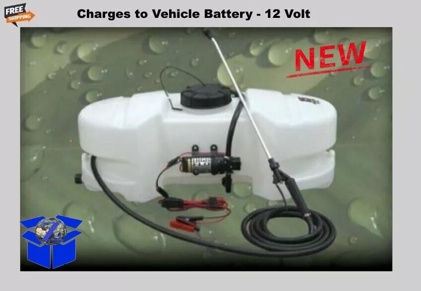 Truck Mount Yard Spot Sprayer 25 Gal. Tank 12V (Charges to Vehicle Battery) NEW