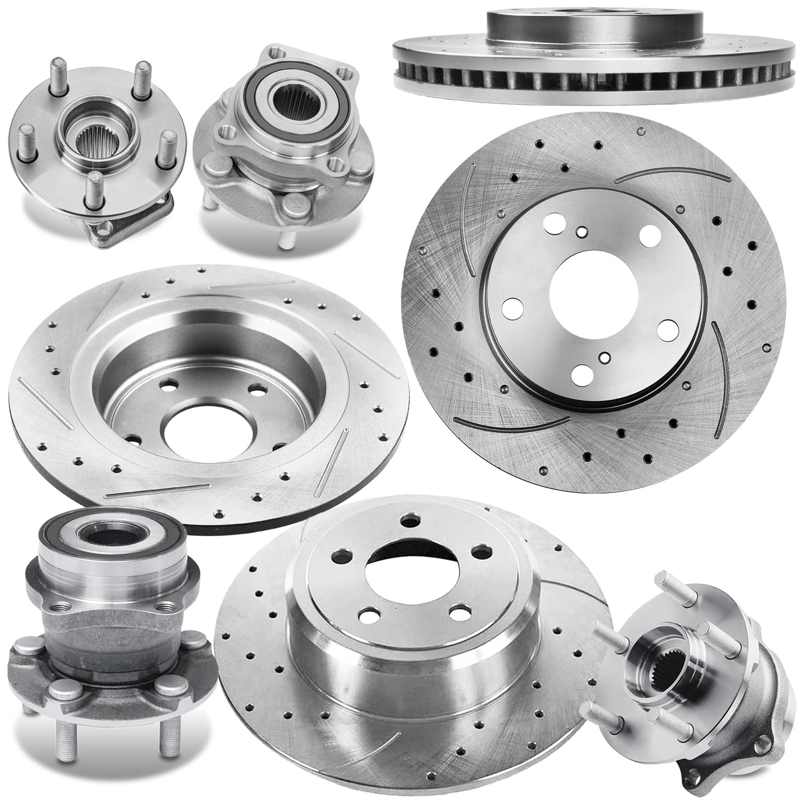 Front 293mm Rear 285.8mm Brake Kit Compatible with Subaru Impreza