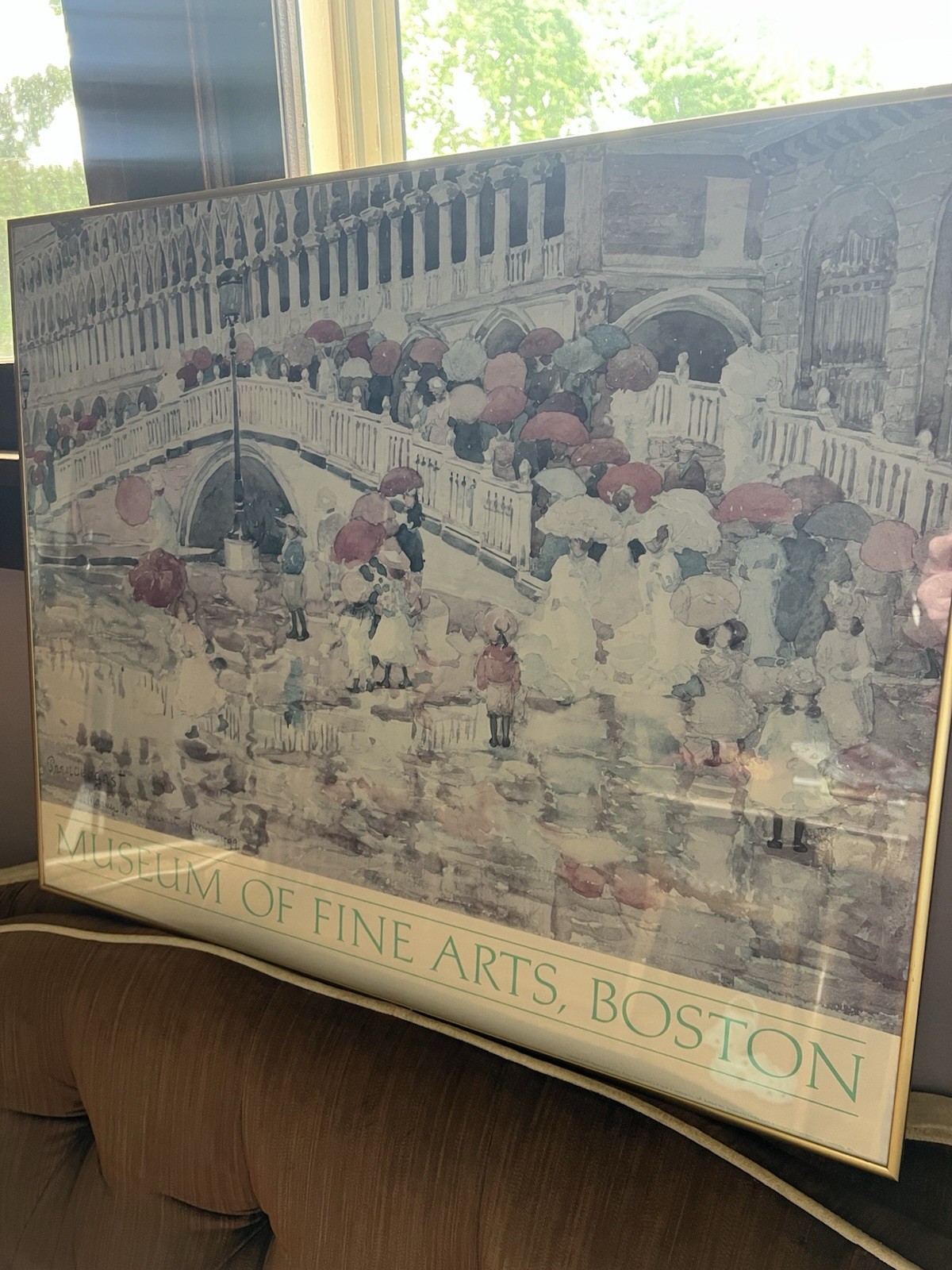 VINTAGE MAURICE PRENDERGAST MUSEUM OF FINE ARTS BOSTON GALLERY POSTER FRAMED