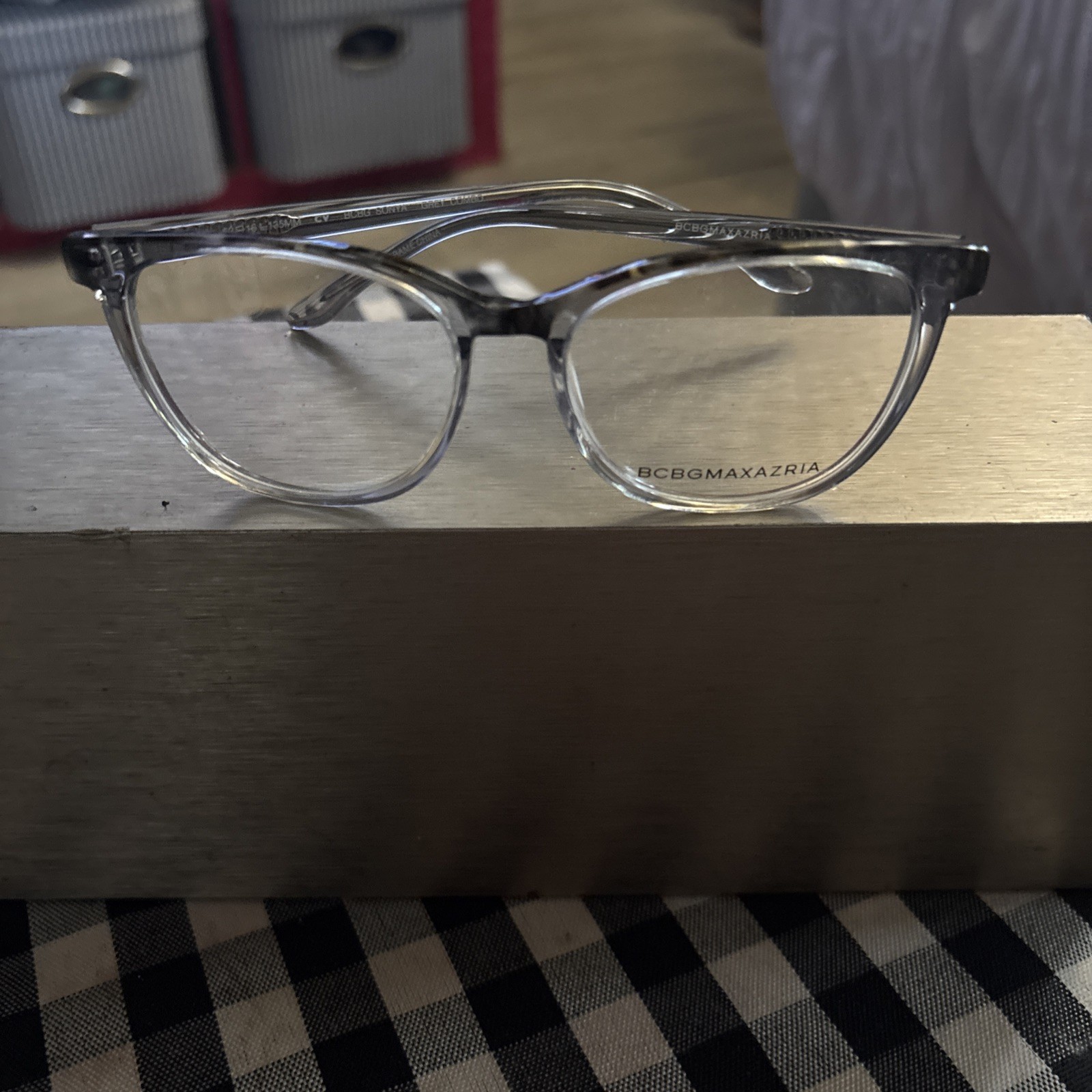 BCBG MAXAZRIA EYEGLASSES  FRAMES SONYA GRAY 52/16/135 NEW W CASE