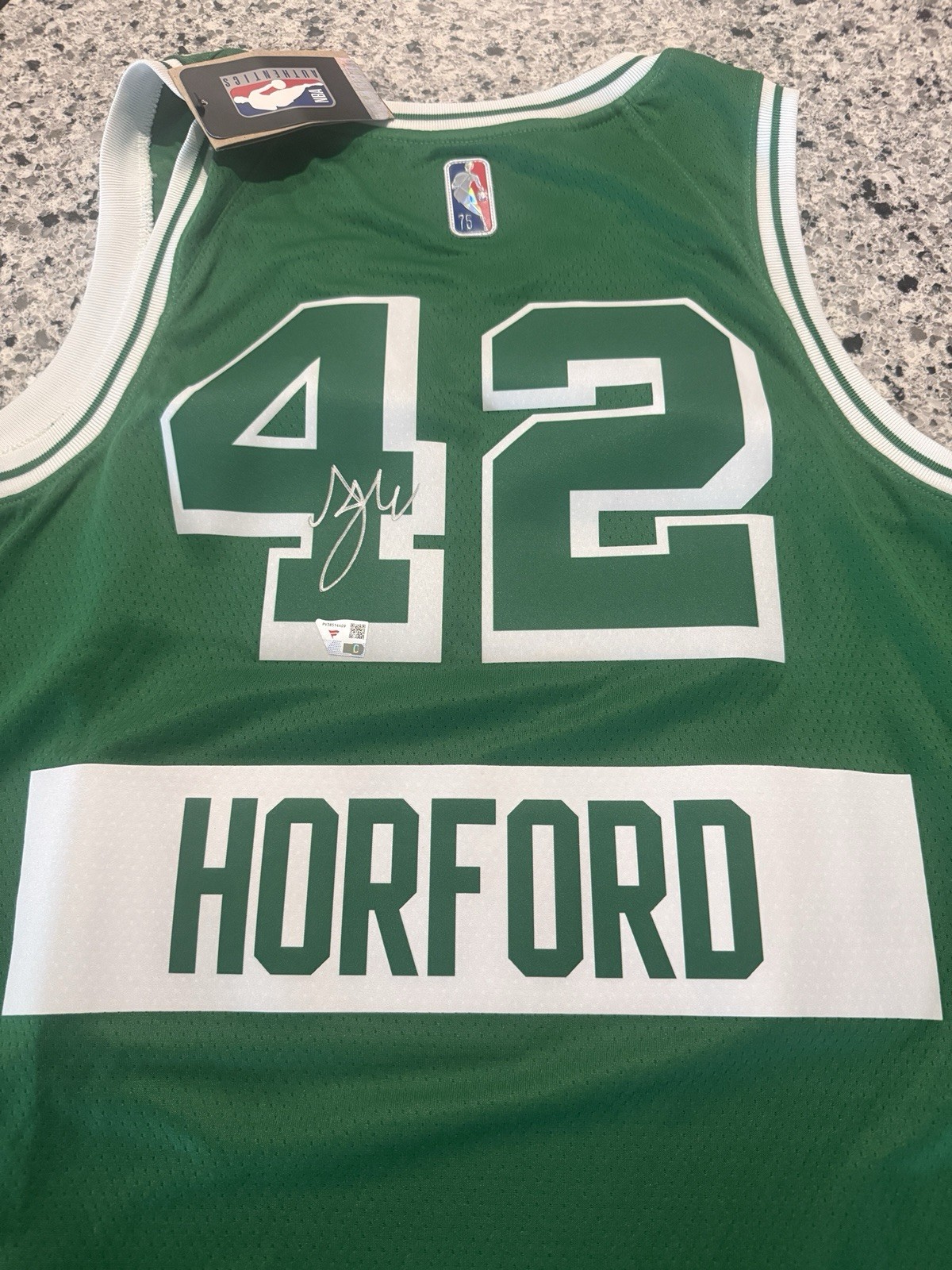Boston Celtics Autographed Signed Al Horford  City Edition Nike Jersey. Fanatics