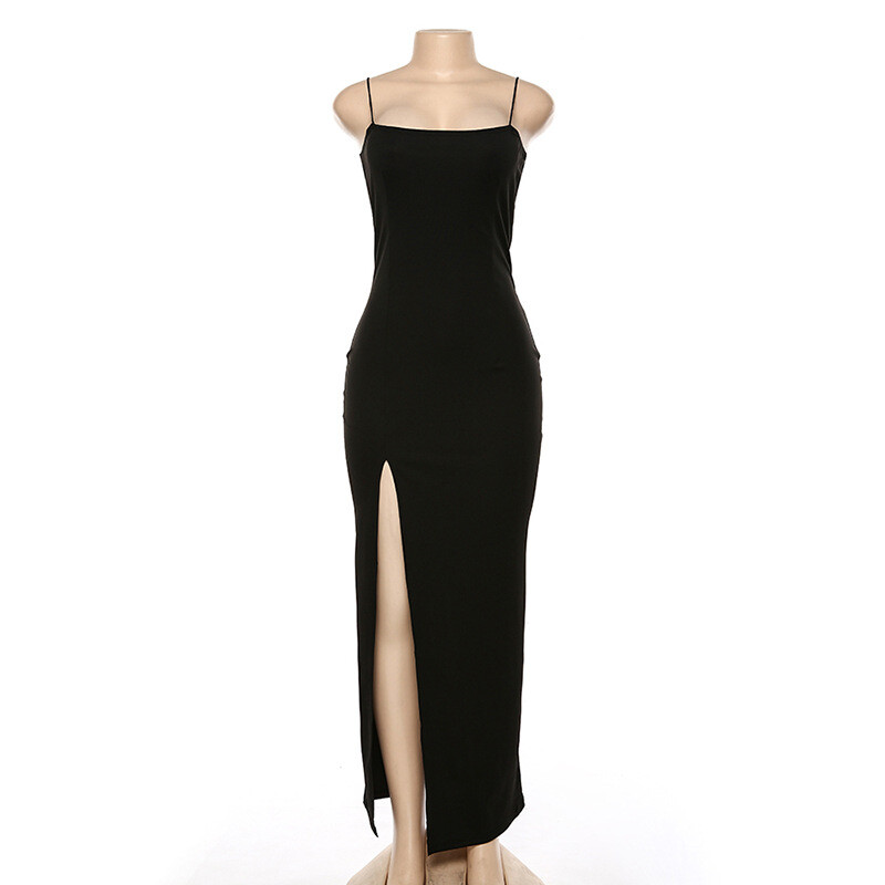 Sexy Womens Elegant Dress High Split Sleeveless Bodycon Cocktail Evening Party
