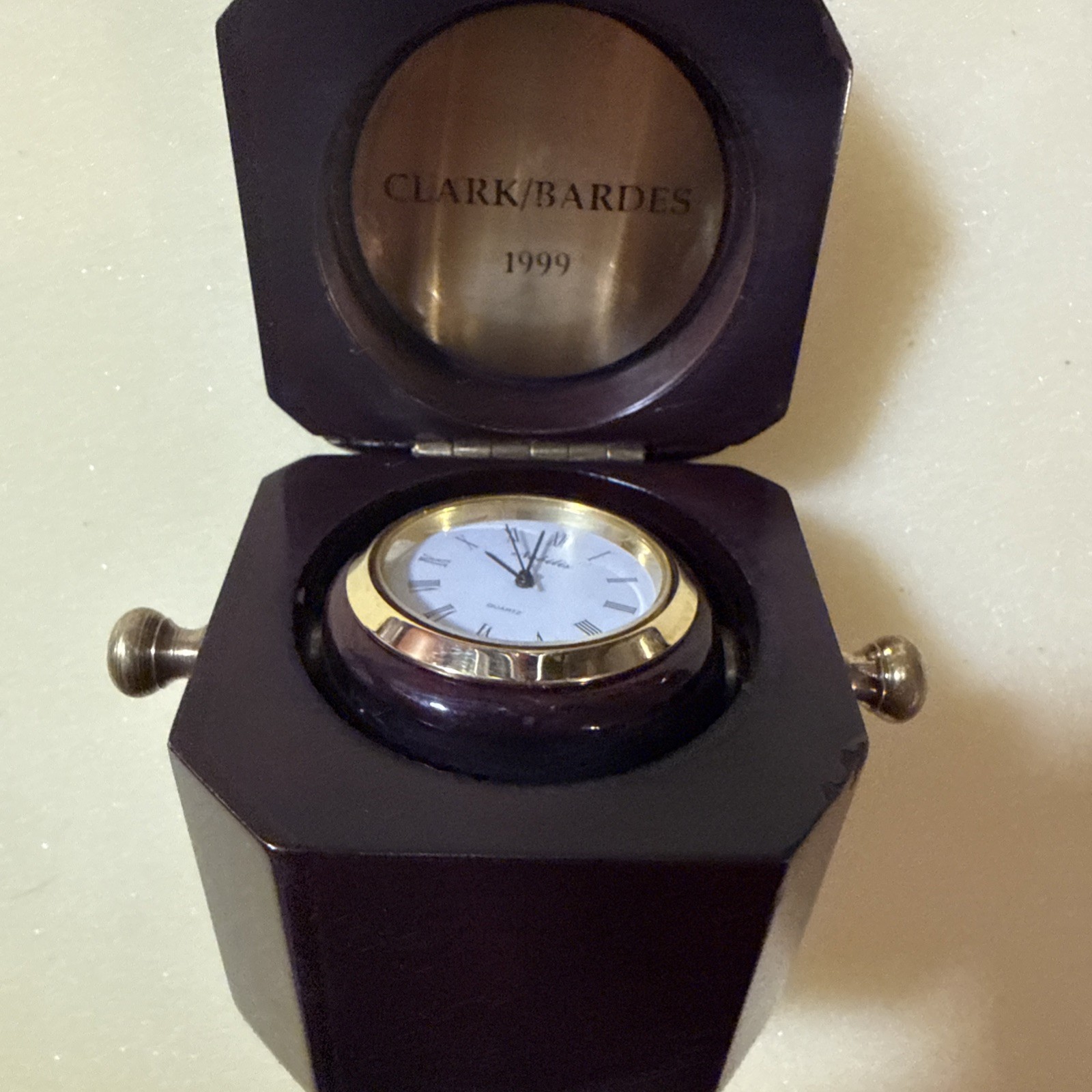 Longaberger 1999 Ports of Paradise Mini Ship Clock Award Rare By Benchmark Works Longaberger 1999 Ports of Paradise Mini Ship Clock Award Rare By Benchmark Works