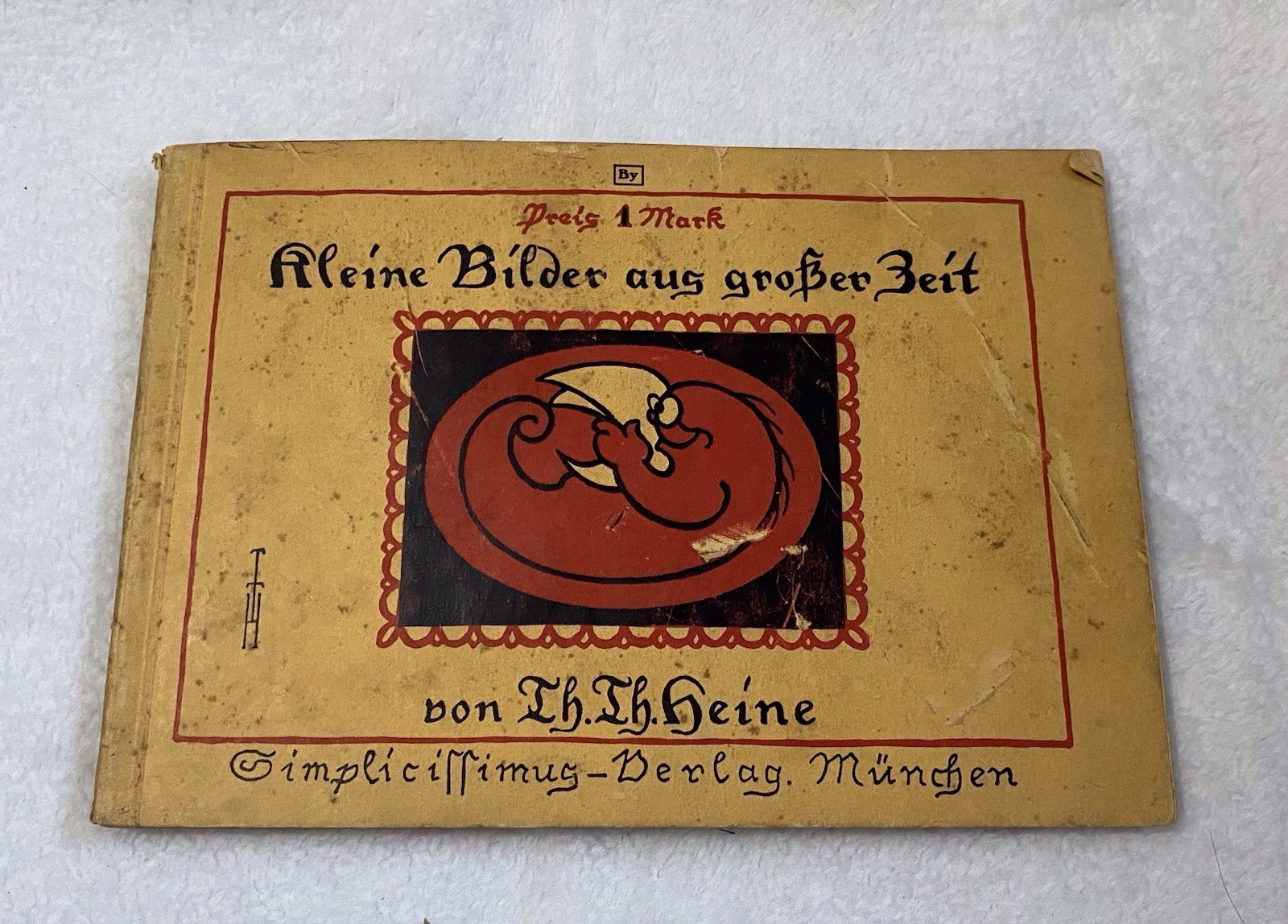 Alleinbilder aus Grober Zeit Antique German Book c.1910s WWI Era Lithos