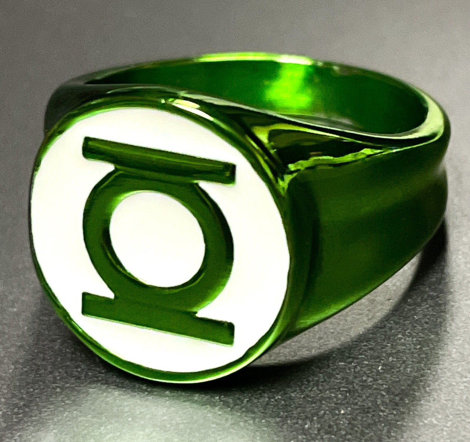 Green Lantern Ring Metallic Finish Stainless Steel Officially Licensed NYCC Excl