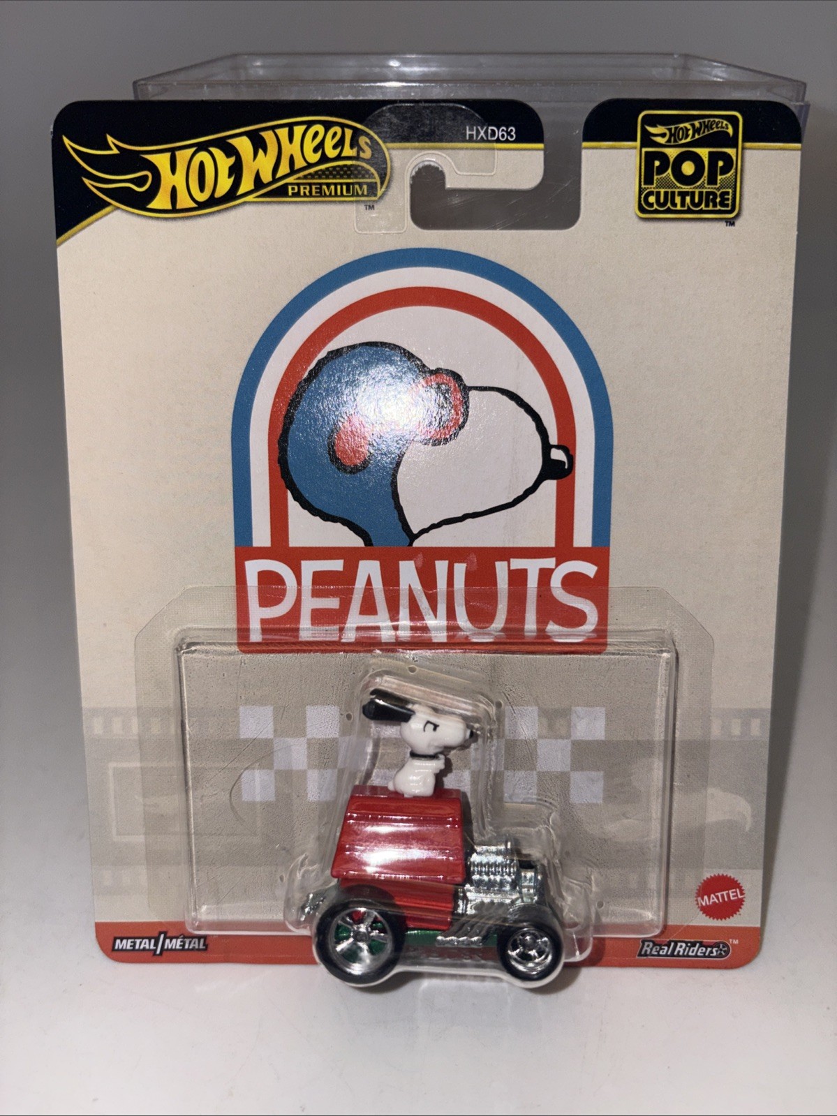 Hot Wheels Pop Culture Peanuts Snoopy Real Riders Diecast Car 1:64 JBL84