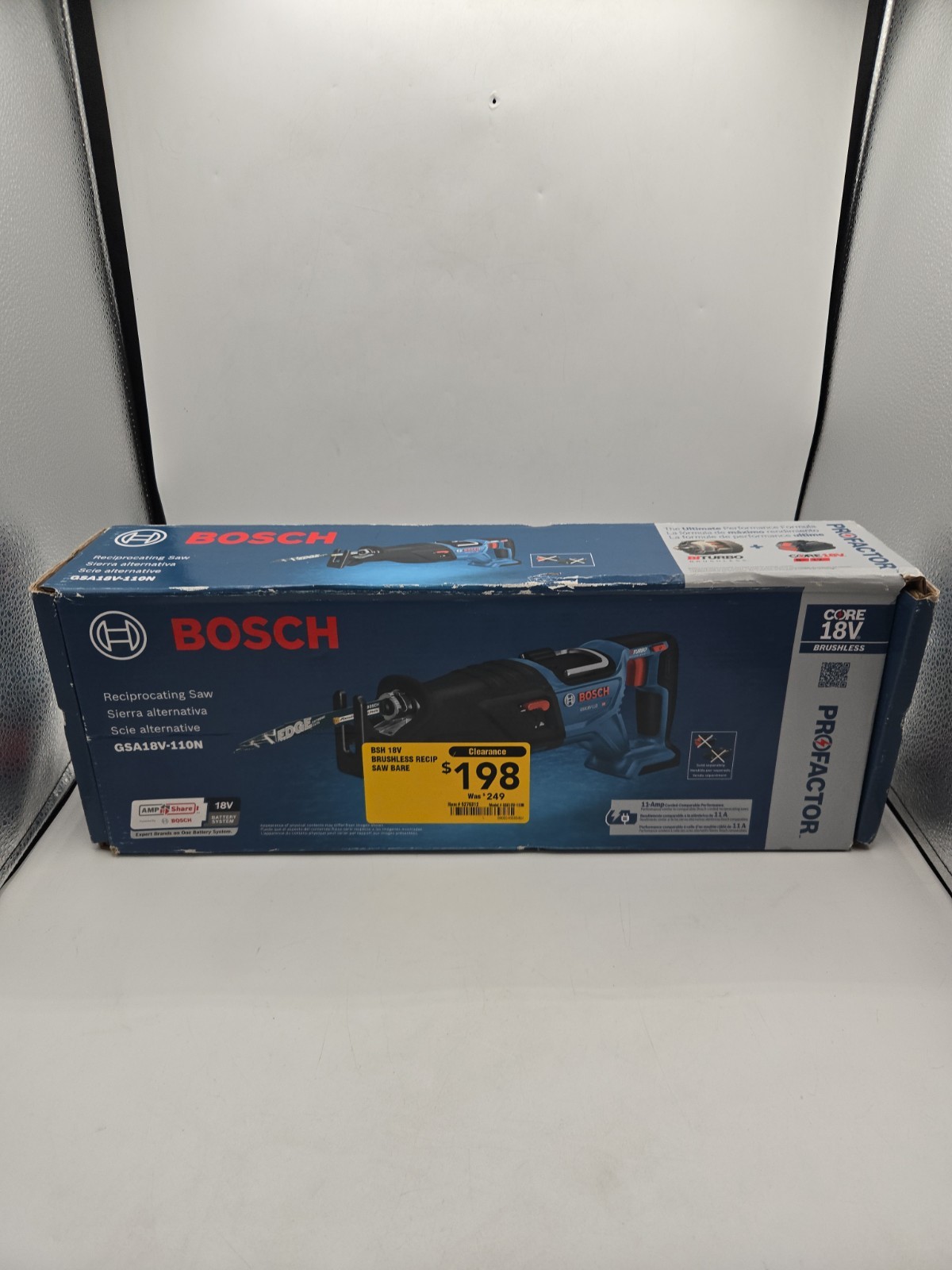 BOSCH GSA18V-110N 18V Variable Speed Brushless Cordless Reciprocating Saw *NEW*