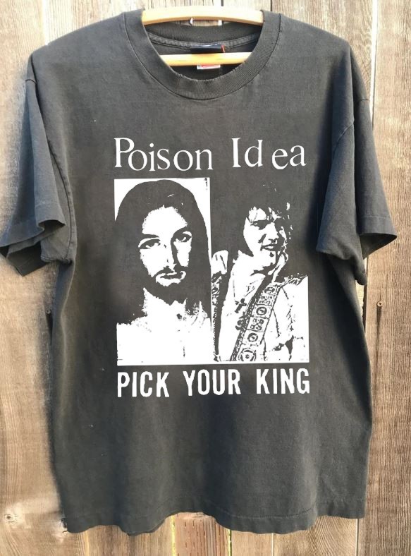 Poison Idea Pick Your King vintage black tee shirt classic style QT3041