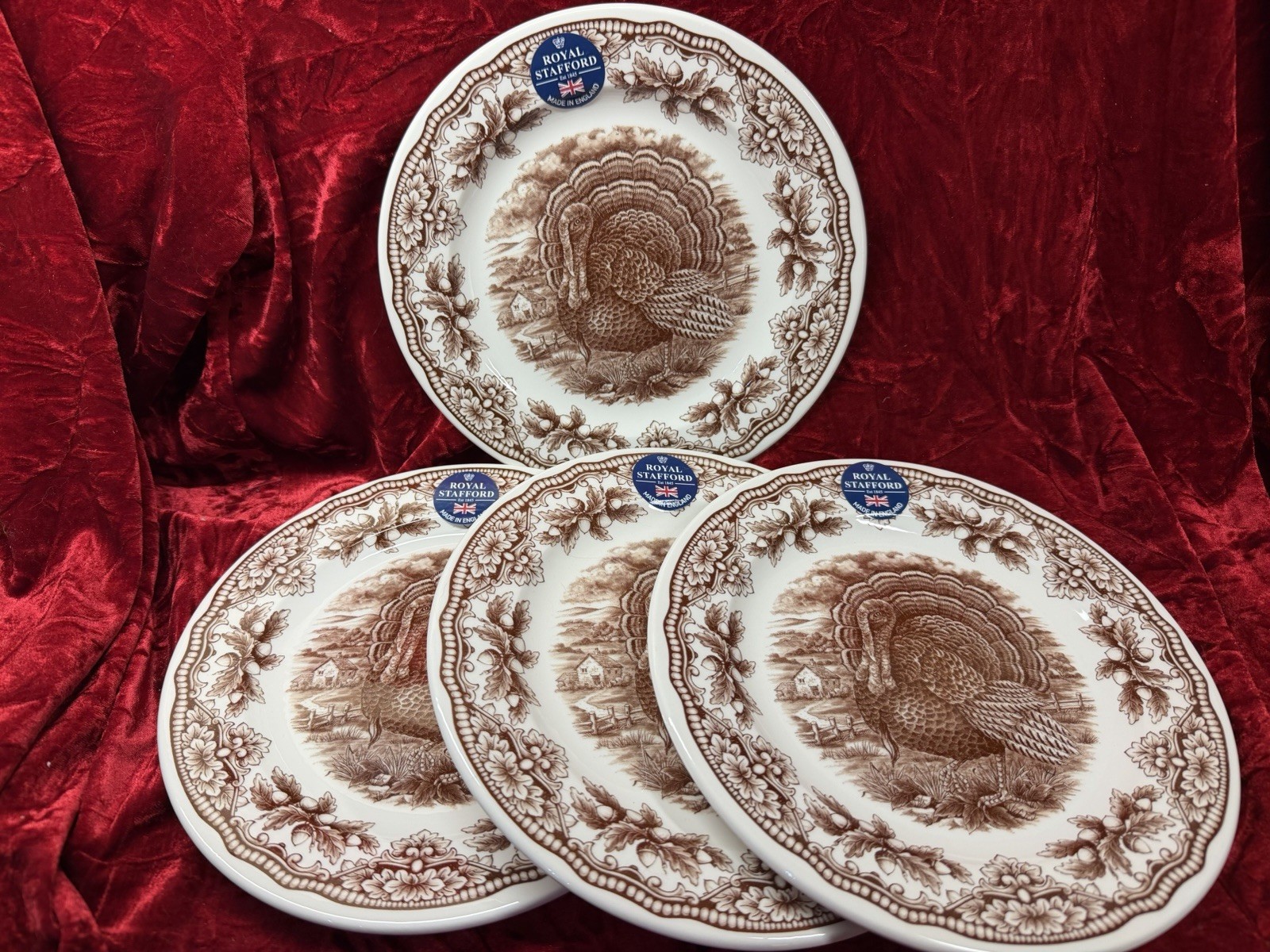 Royal Stafford Turkey Thanksg Fall Salad Plate 8.5\