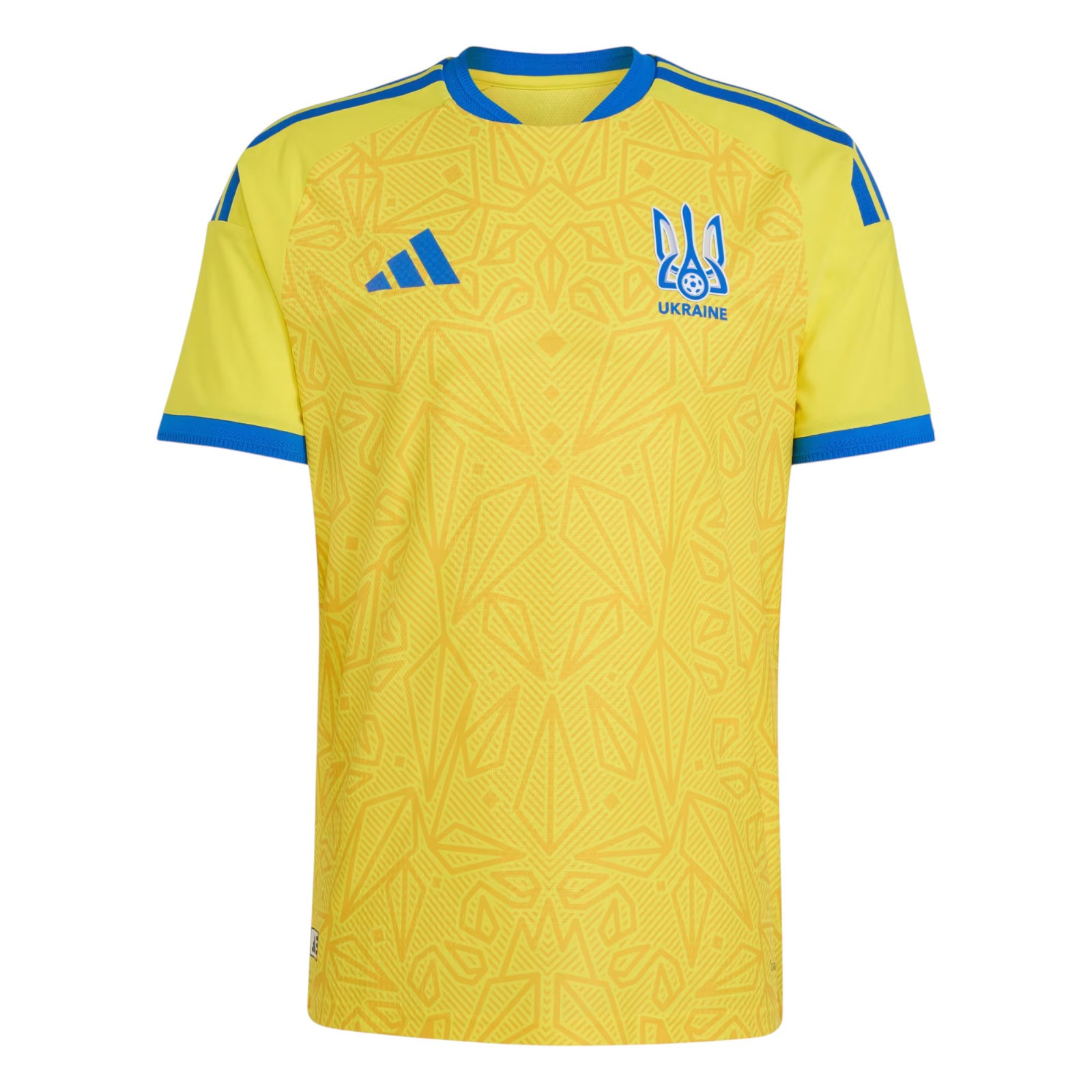 Men's Adidas Yellow Ukraine 26  Home Authentic Soccer Jersey KC6032 New $150