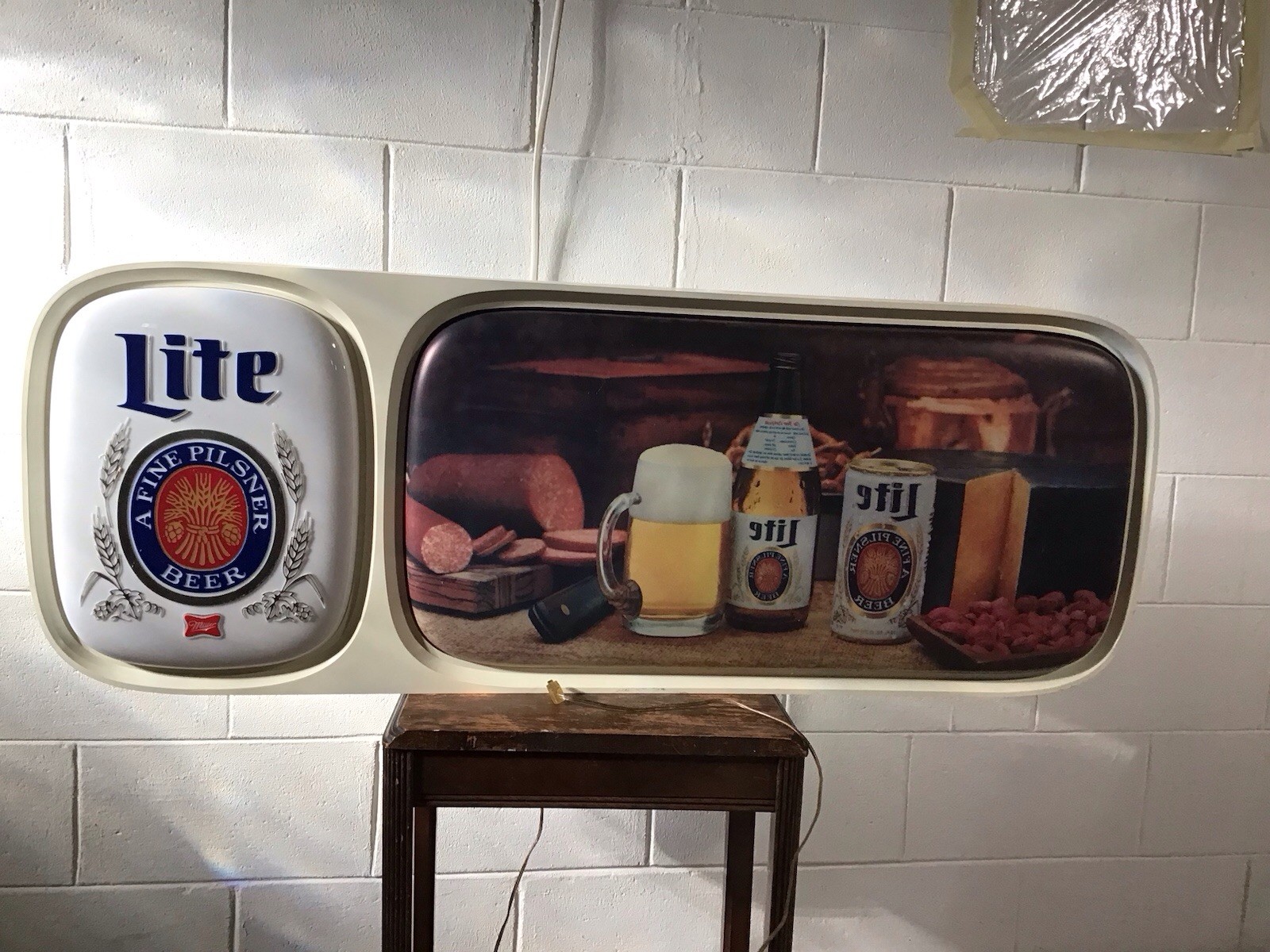 Vintage 1978 Miller Lite Beer Sign 4ft Long